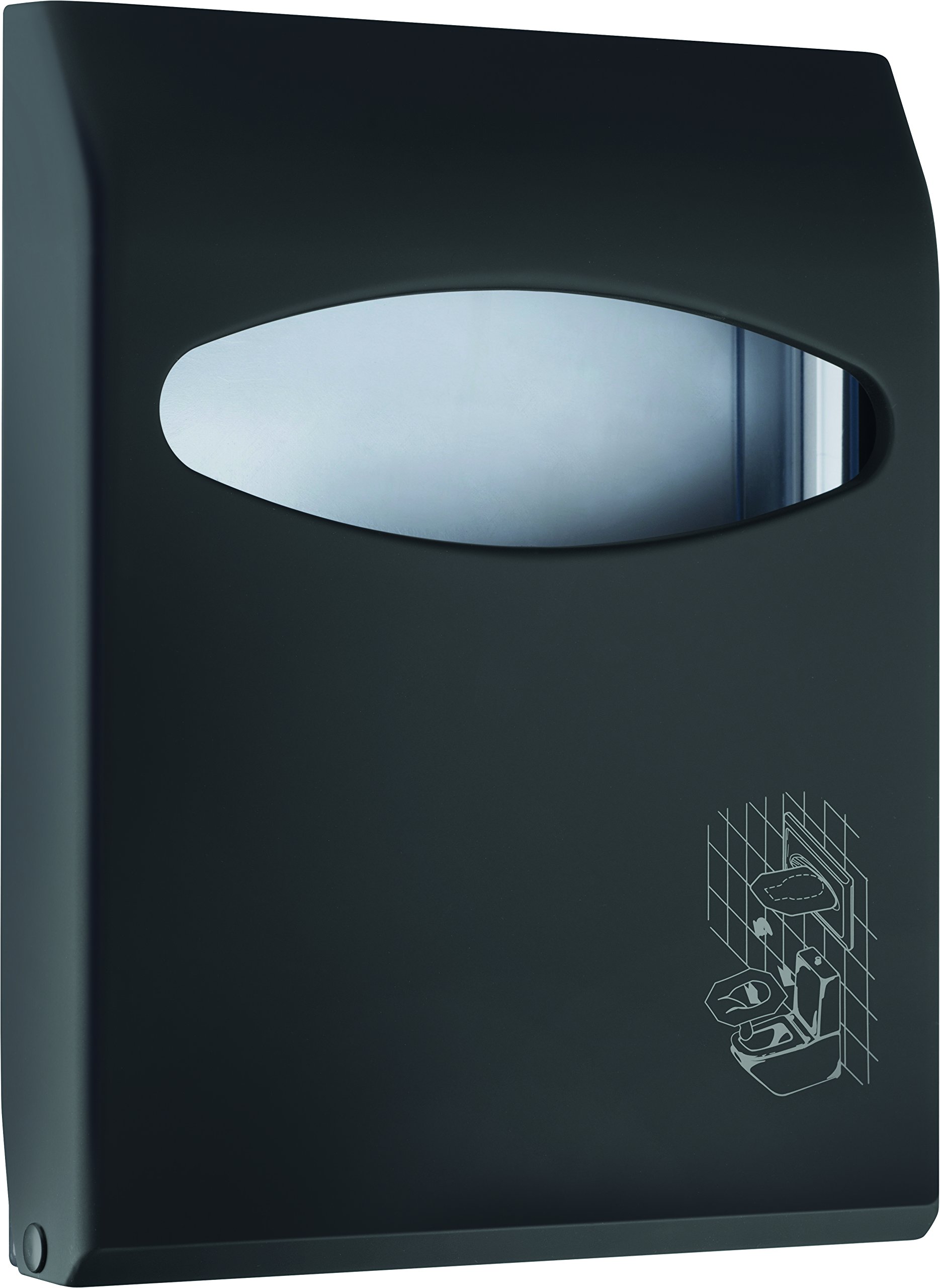 Mar Plast Dispenser DISTRIBUTORE per Carta COPRIWATER Mini Linea Colored Soft Touch (Nero)