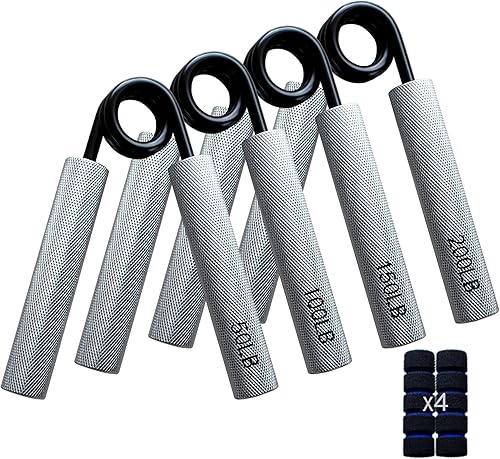 Entrenador de fuerza de agarre, agarre antideslizante de metal, fortalecedor de agarre resistente, antebrazo de muñeca y ejercitador de mano