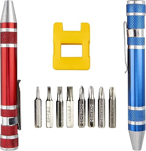 SWATOM Juego de mini destornilladores 8 en 1, destornilladores pequeños, herramientas de reparación magnéticas, accesorios de precisión compactos