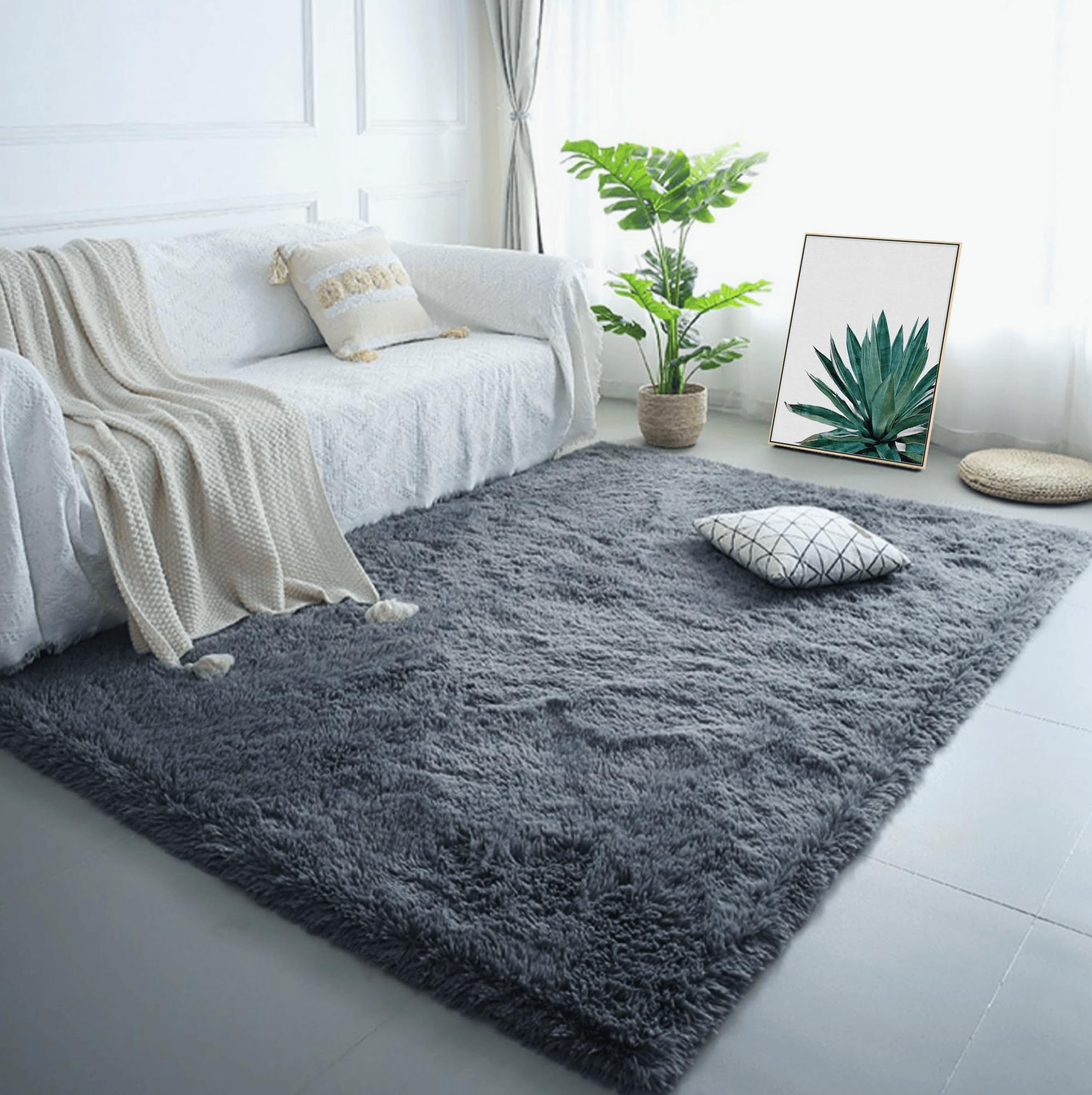 Tapis salon shaggy lavable pour retrouver le plaisir d'un sol doux et sain