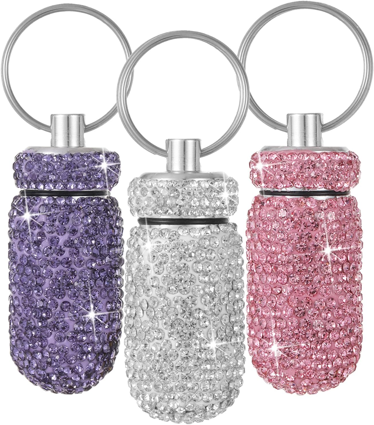 Bling Pill Case Portable Travel Pill Container Bottle