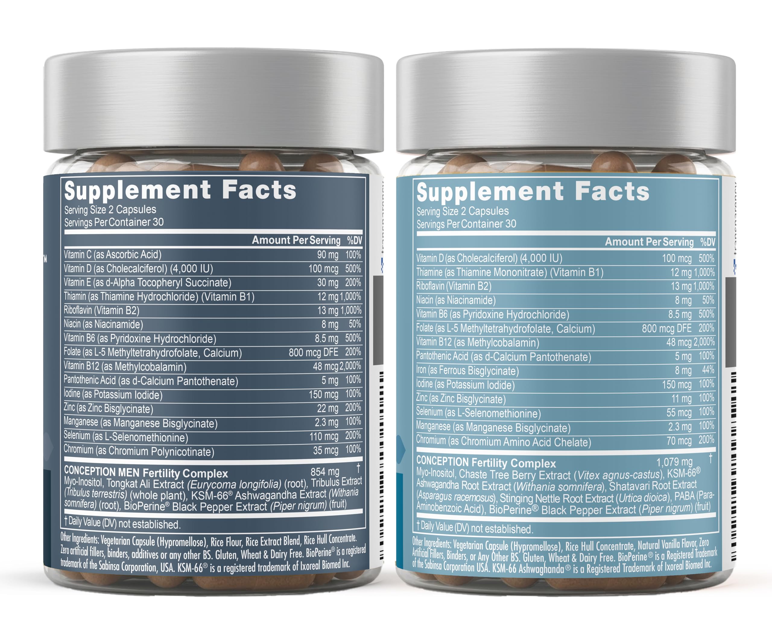 Conception for Her & Him Fertility Supplement Bundle, 120 Veg Capsules — Amazon image 8