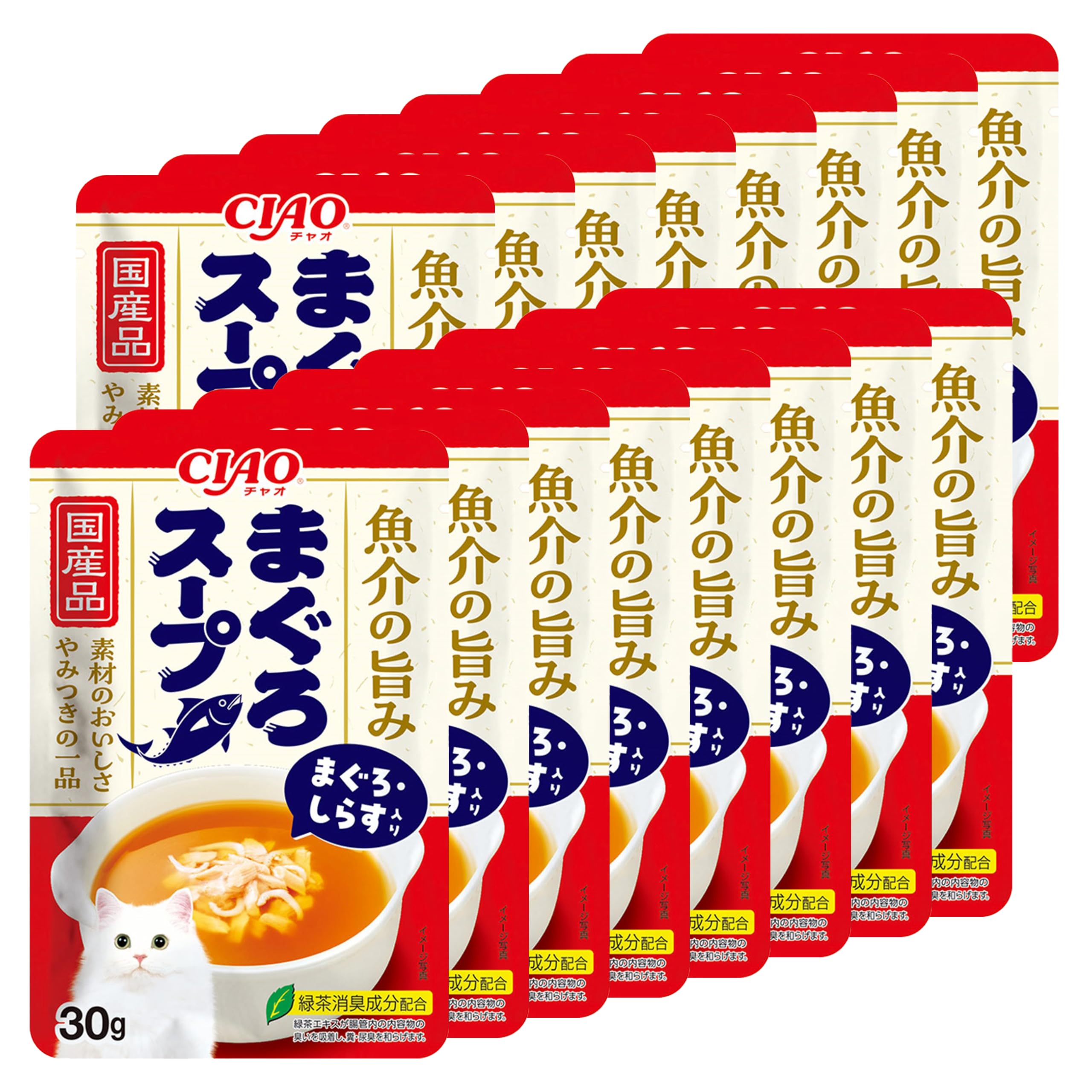 Amazon.co.jp: CIAO (チャオ) まぐろスープ まぐろ・しらす入り 30g×16