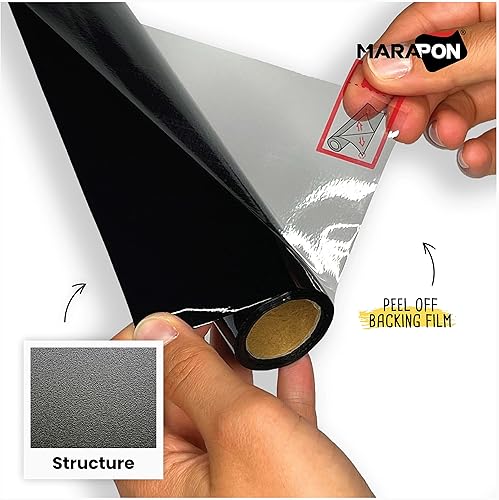 Miniatura 5 de MARAPON Película de privacidad para ventana  Película adhesiva estática negra para ventana 23.6.5 x 78.7 pulgadas Película de privacidad para