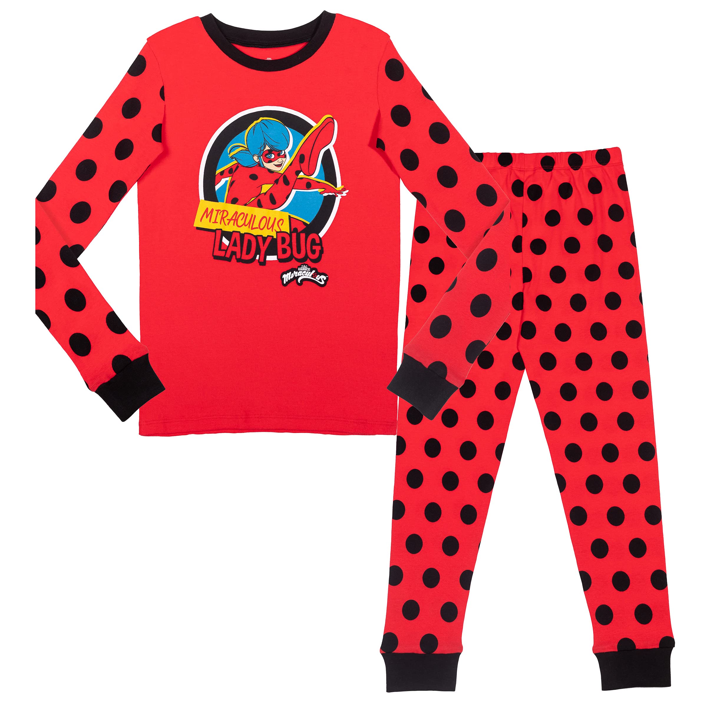 Miraculous Ladybug Girls Pullover Pajama Shirt And Pants Sleep Set