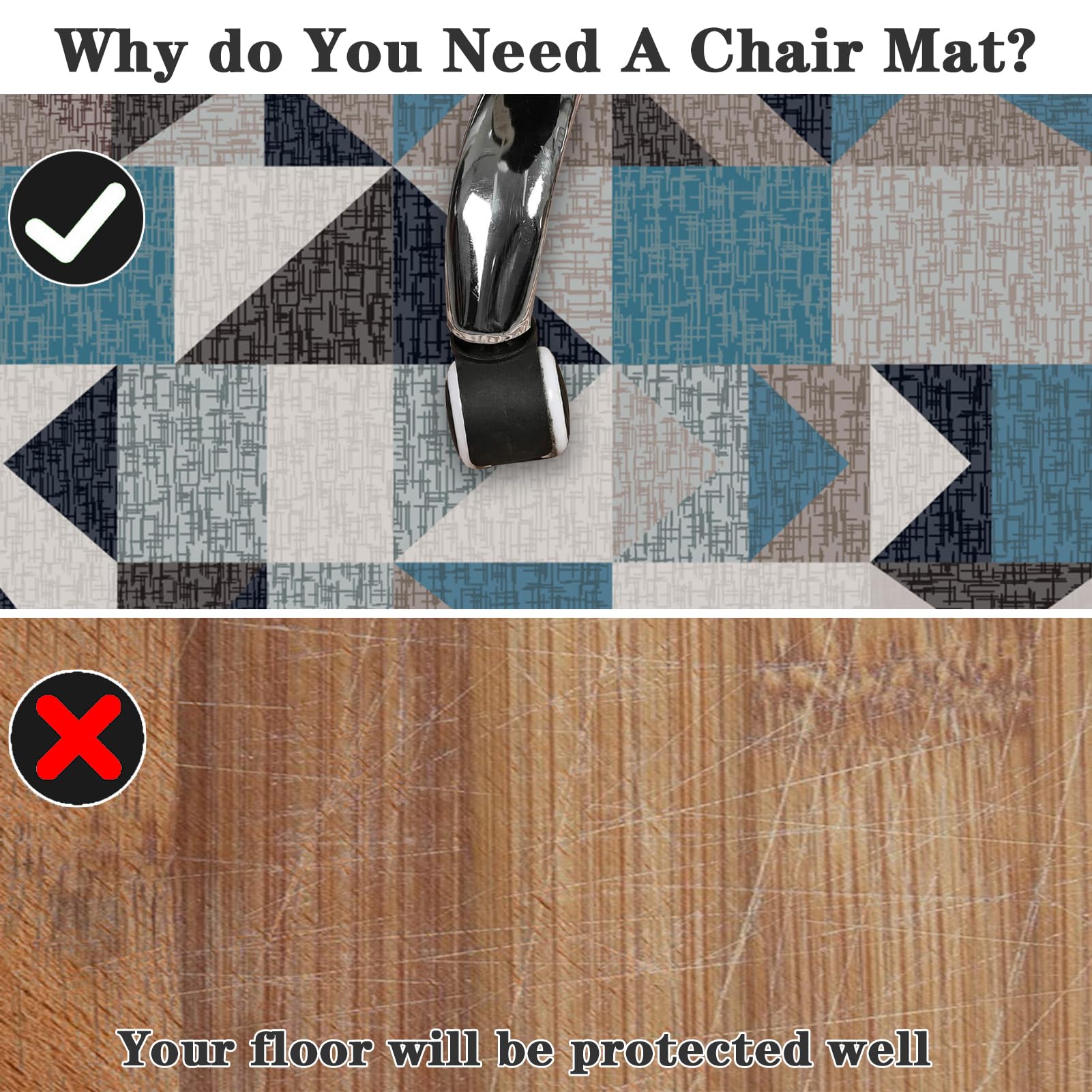 Tappetino Per Sedia Da Ufficio/Gaming - 120x150cm, Antiscivolo, Per Pavimenti - Foto 10