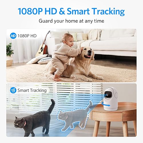 Miniatura 4 de Cámara interior 2K mejorada 2024, cámaras de 360 para seguridad del hogar con visión nocturna IR clara, detección de movimiento, conversación de 2