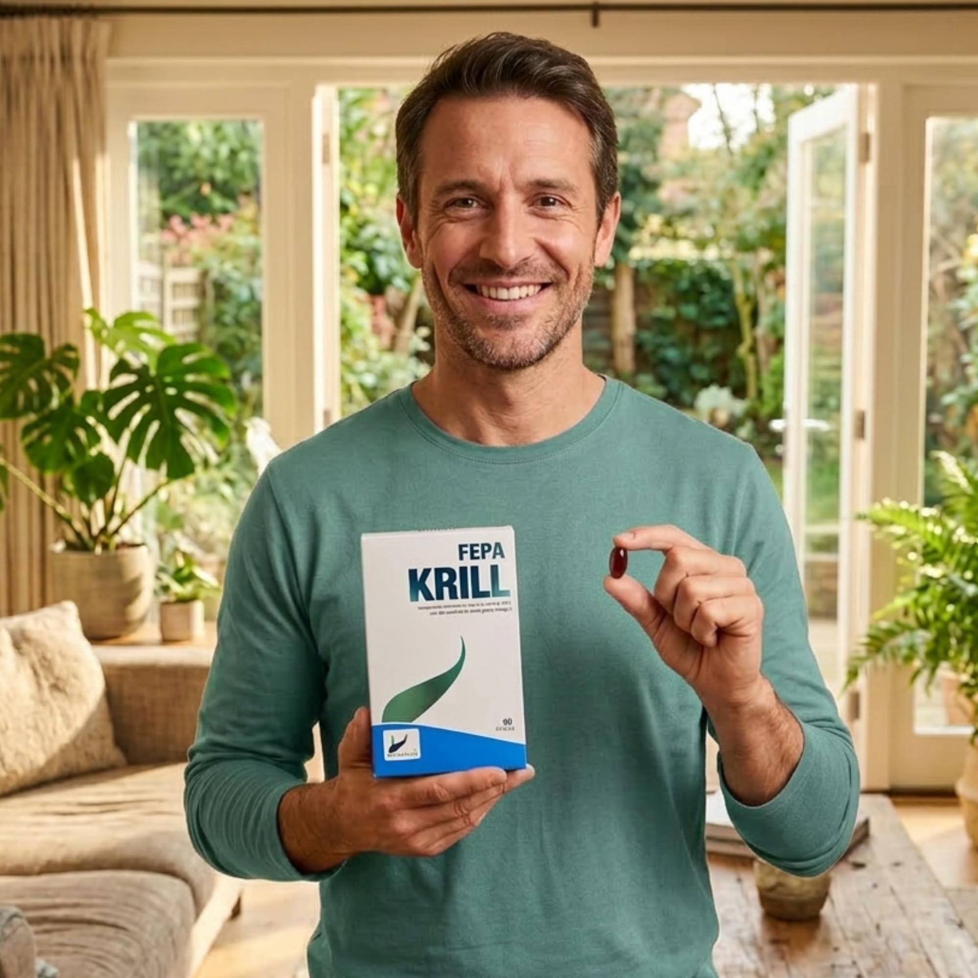 Perle di olio di krill FEPA 500 mg – 60 unità – Capsule con olio di krill Omega 3 (EPA e DHA) – Integratore alimentare per il supporto nutrizionale quotidiano – Fepadiet