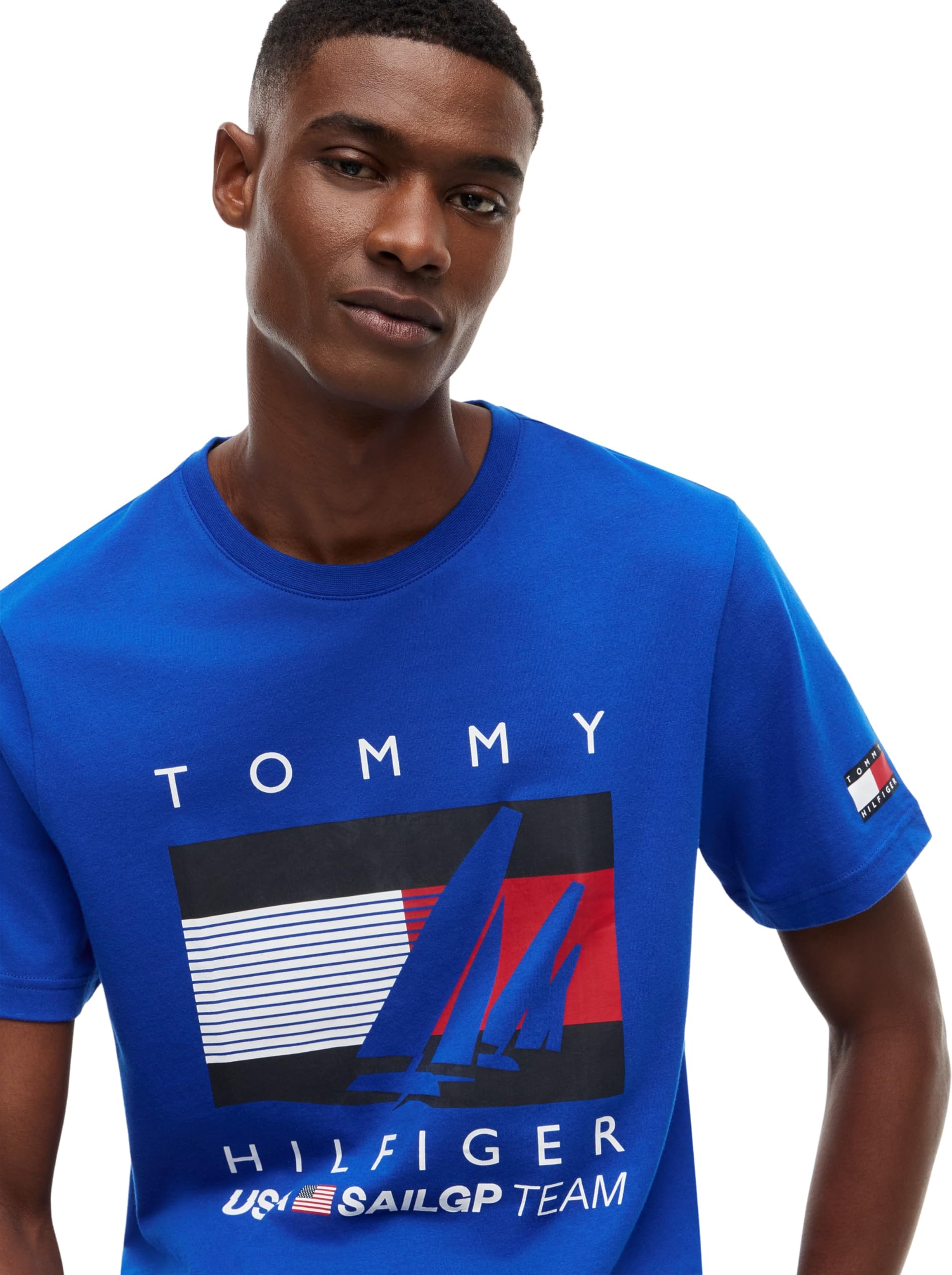 Tommy Hilfiger Camiseta de Manga Corta Hombre US SailGP Graphic de algodón