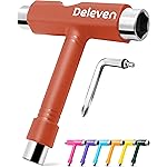 Deleven Skate Tool All-in-One Lightweight Portable Skateboard Tool - T Tool with Allen Wrench, Phillips Head Screwdriver - Adjust Roller Skates, Longboards, Skateboards, Quads, Wheels, Trucks, Kingpin