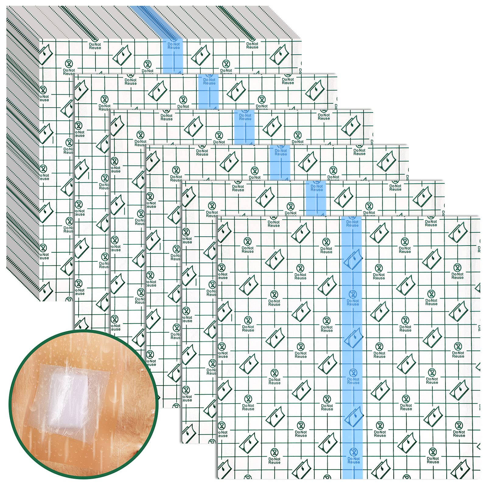 Nuanchu 25 Pieces Dialysis Catheter Cover 7. 87 x 7. 87 Inch Shower Cover Peritoneal Dialysis Accessories Protector Waterproof Transparent Bandage