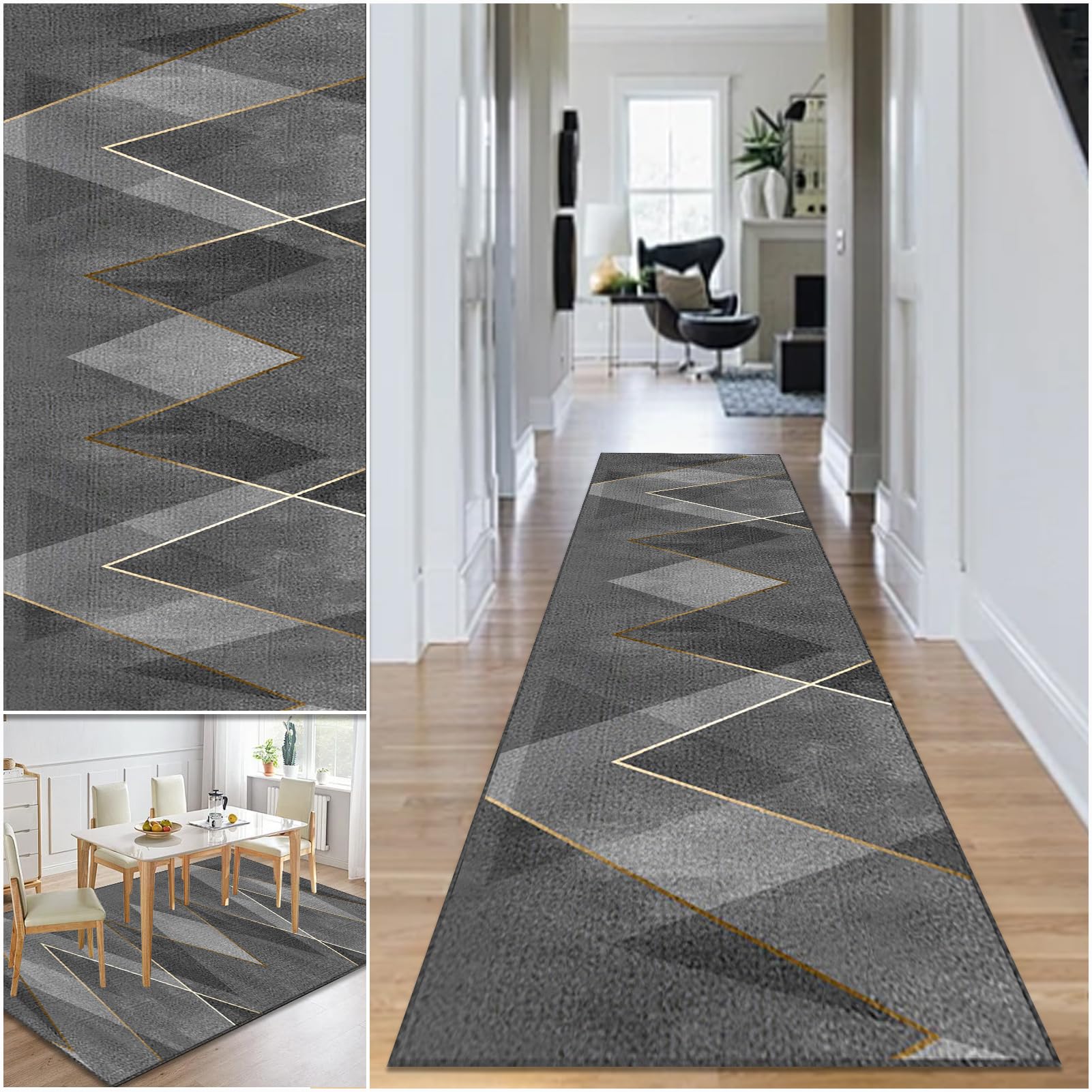 Alfombra absorbente lavable con base antideslizante de pelo bajo