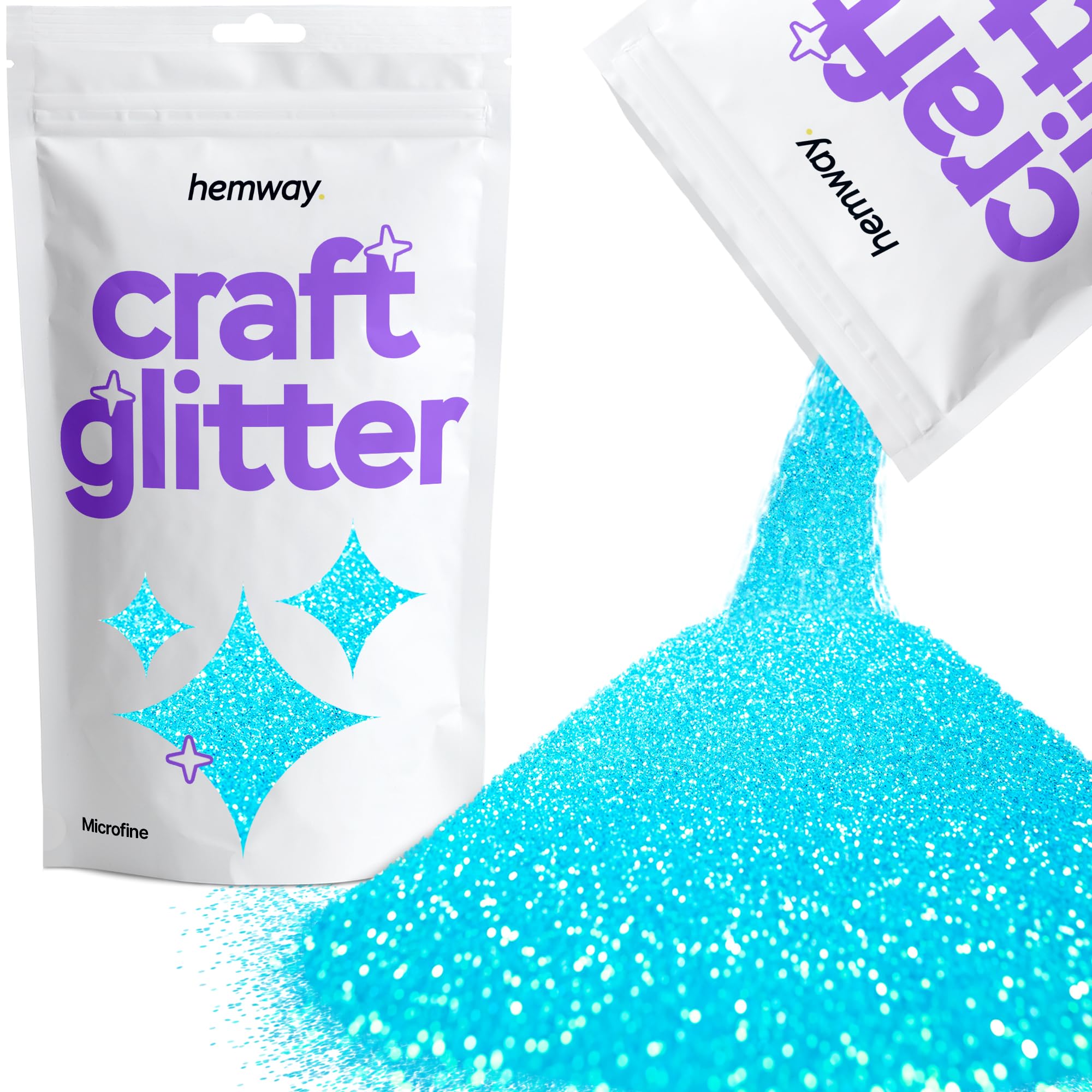 Hemway Craft Glitter 100g / 3.5oz Glitter Flakes for Arts Crafts Tumblers Resin Epoxy Scrapbook Glass Schools Paper Halloween Decorations - Microfine