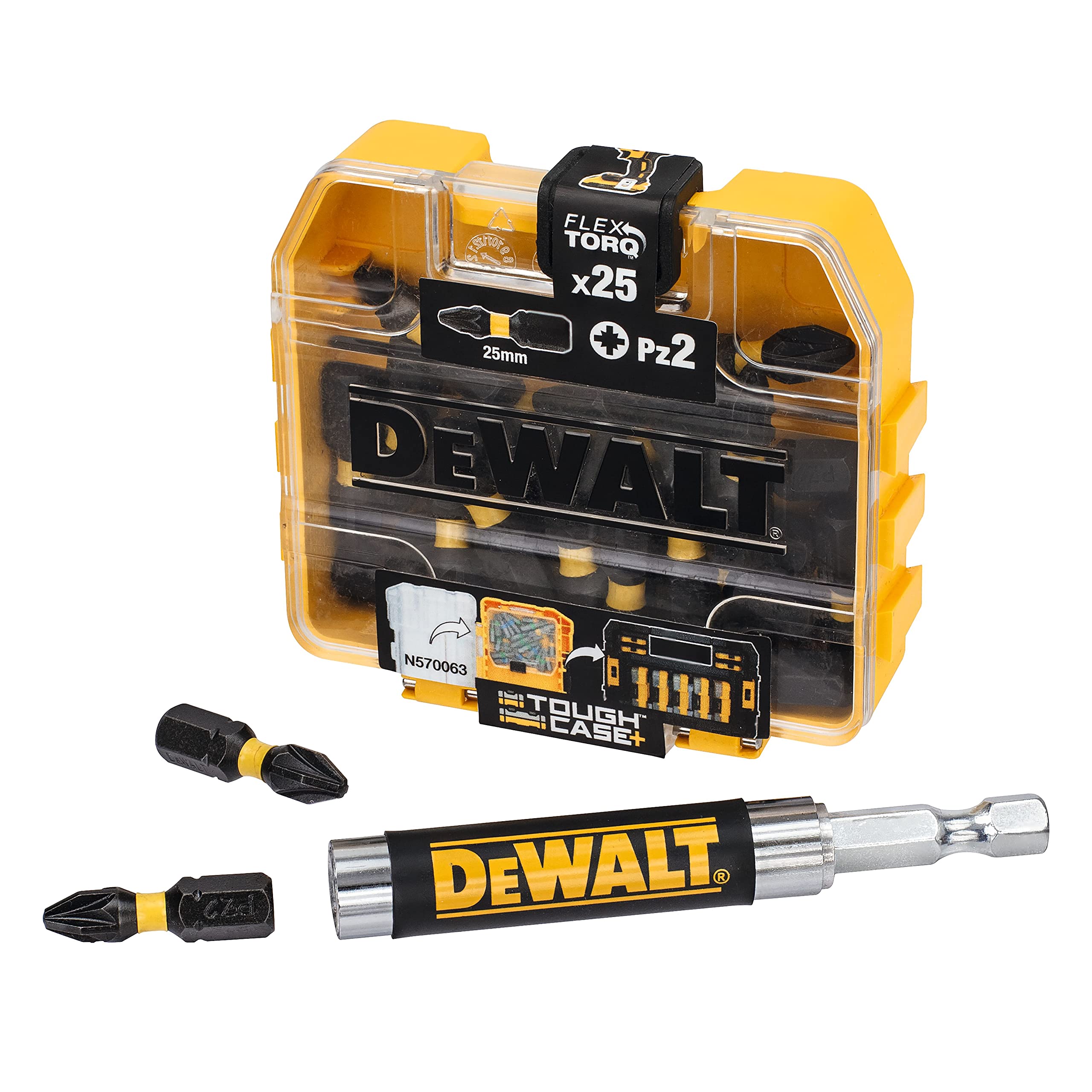 DeWalt DT70621T-QZ Small Bulk Storage Box do FLEXTORQ 25 x PZ2 25 mm, prowadnica wkręcania