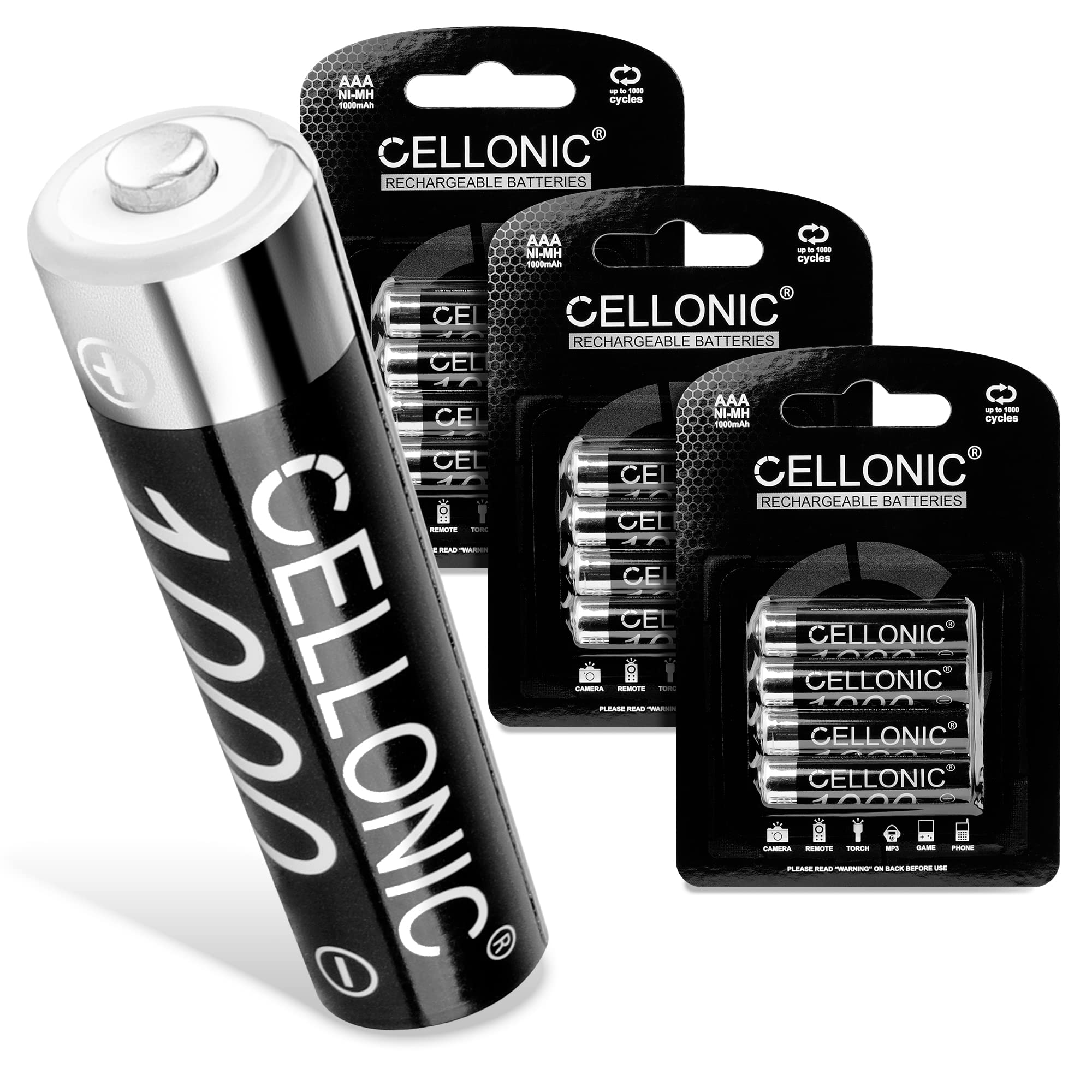 CELLONIC AAA NiMH Piles Batteries pour télécommandes, Jouets - 12x