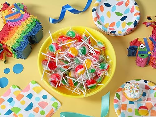 Miniatura 6 de Paletas clásicas  5 libras, aproximadamente 300 piezas  Chupones y paletas para niños  Paletas redondas planas envueltas individualmente  Ventosas