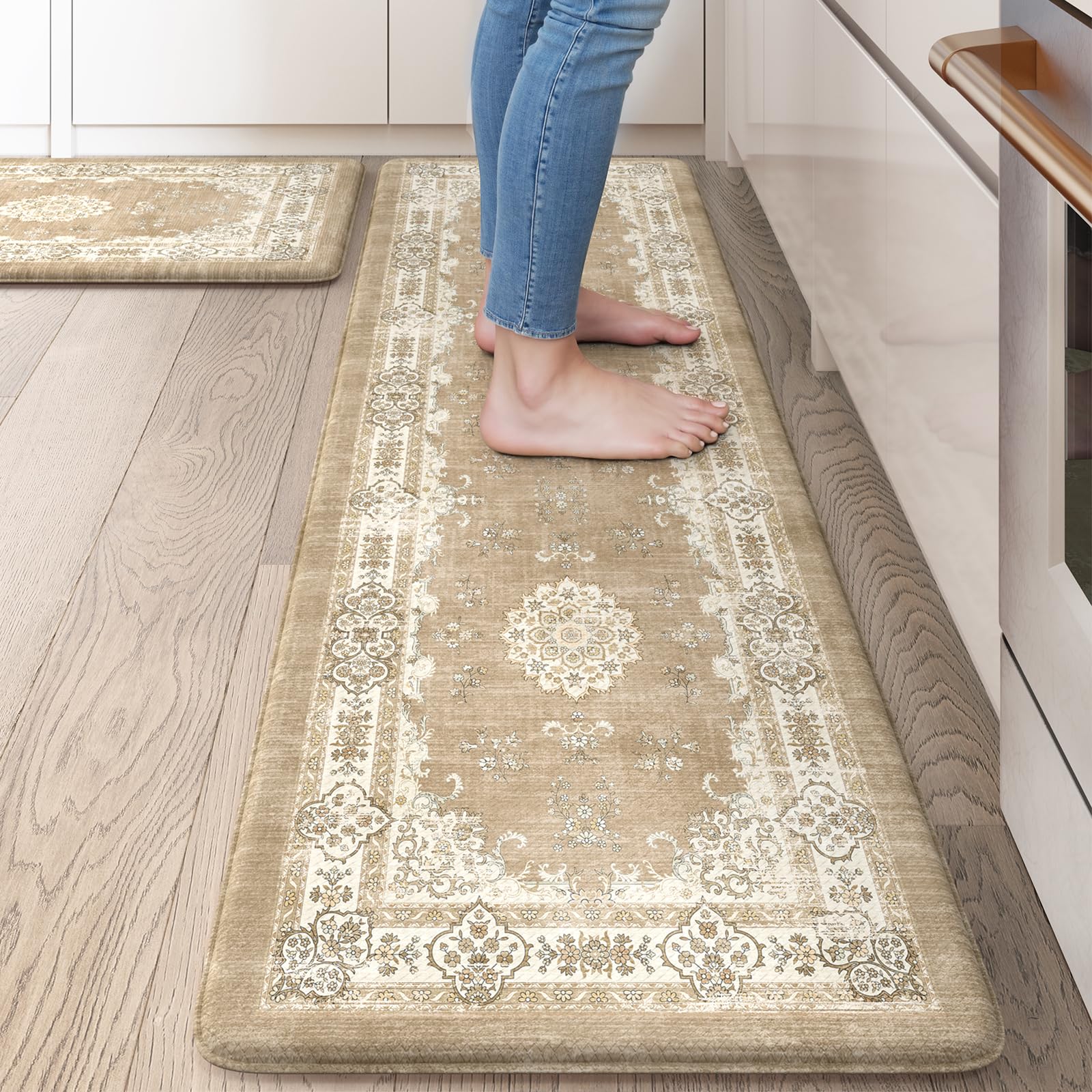 Tapete de cocina antifatiga, alfombra antideslizante e impermeable para suelo de oficina
