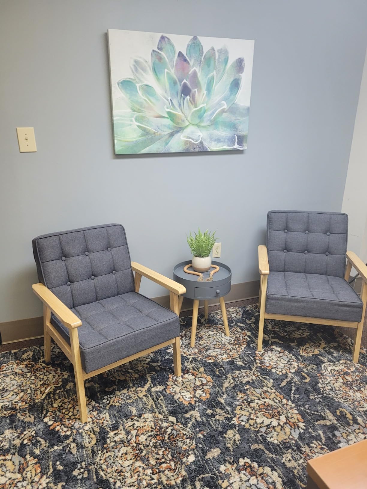 Amazon com: Aimerive Round Side Table with Drawer End Table Living