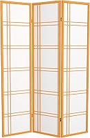 Vista 31 de Red Lantern Pantalla Shoji de doble cruz de 6 pies de alto, color blanco, 5 paneles