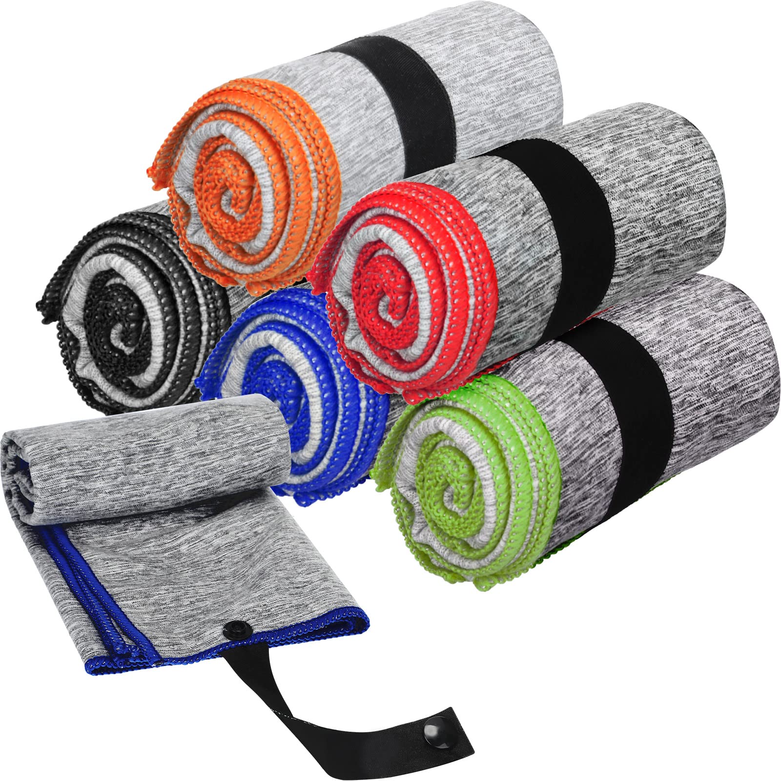 Microfiber Quick Dry Gym Towel 30 x 15.7 Inch Workout Towels Microfiber Gym Towel for Sweat Fitness Beach Camping Yoga Travel Sports Towels (5 Pcs)