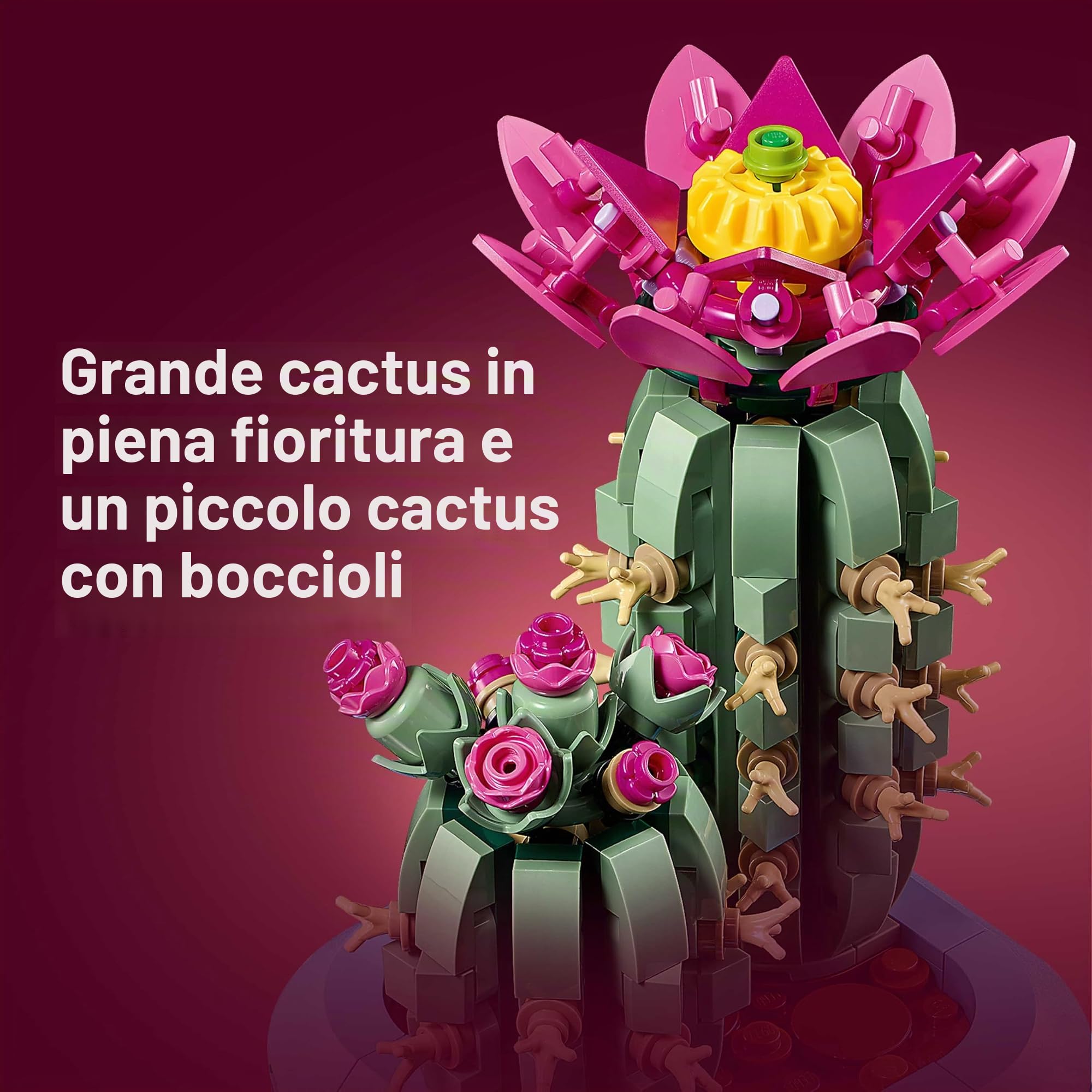 Lego 11509 - Cactus fiorito, con piastrelle stampate, botaniche