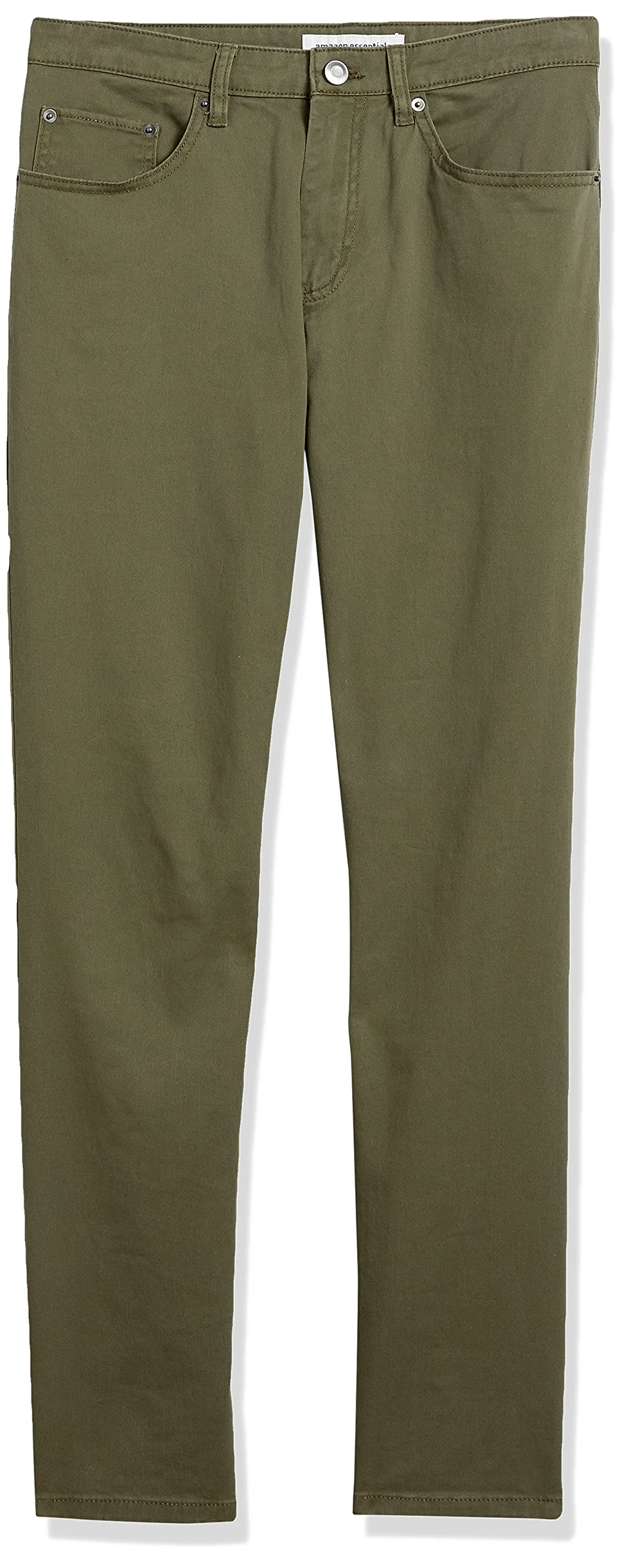 Amazon Essentials Hombre Pantalón de Sarga Elástico con 5 Bolsillos y Ajuste Entallado