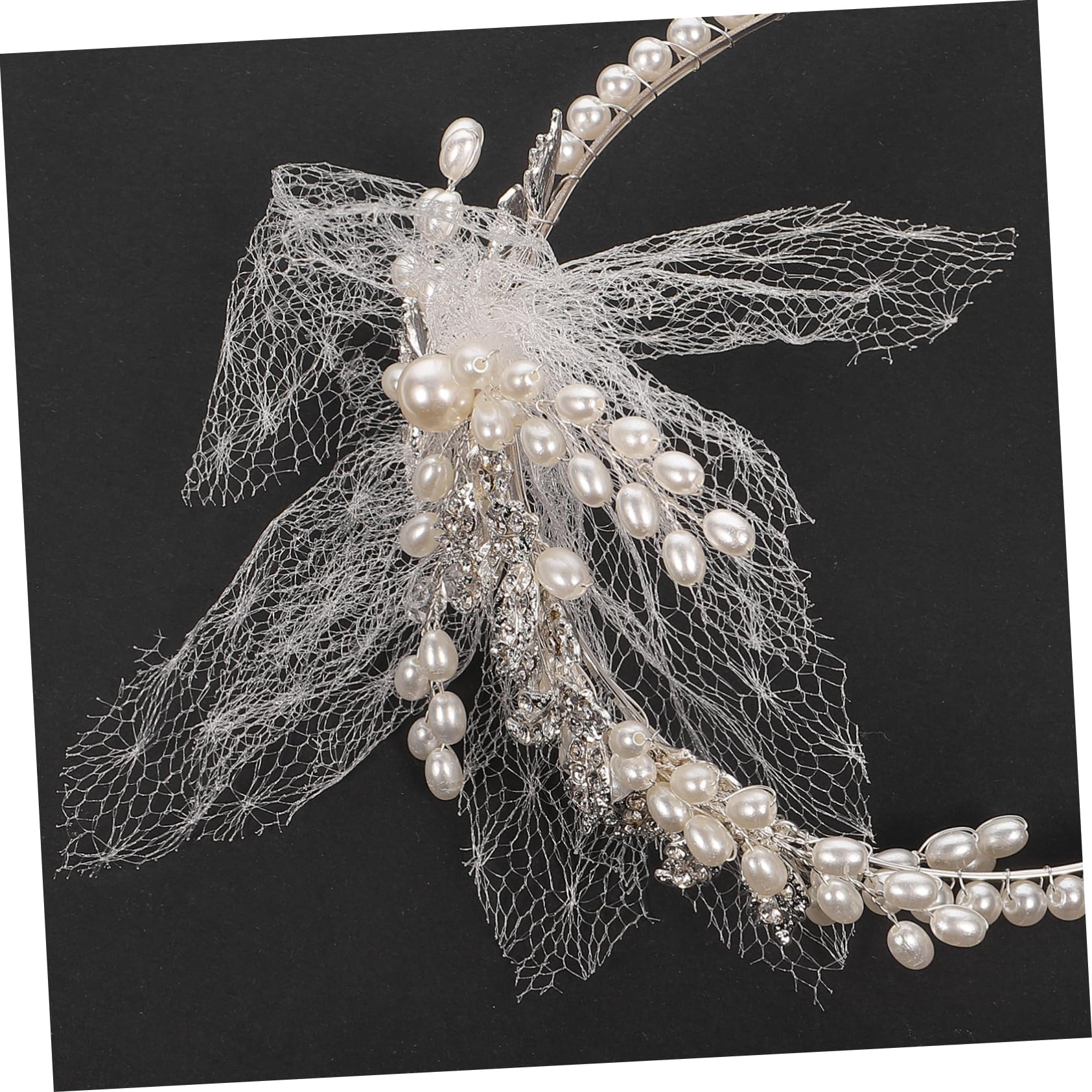 Healeved 3 Piezas Diadema romántica para la cabeza de novia tocado de diamantes de imitación venda tiara de oro tocados de boda tocados de novia accesorios para el cabello de la