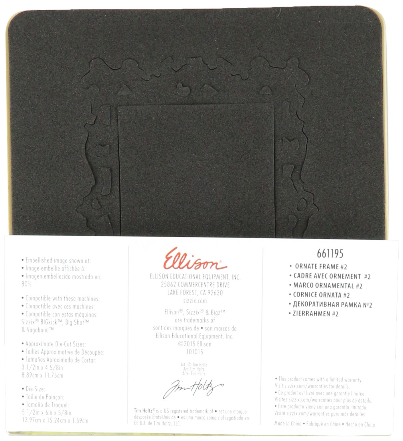 Sizzix 661195 Ornate Frame #2 Bigz Die by Tim Holtz : Amazon.sg: Toys