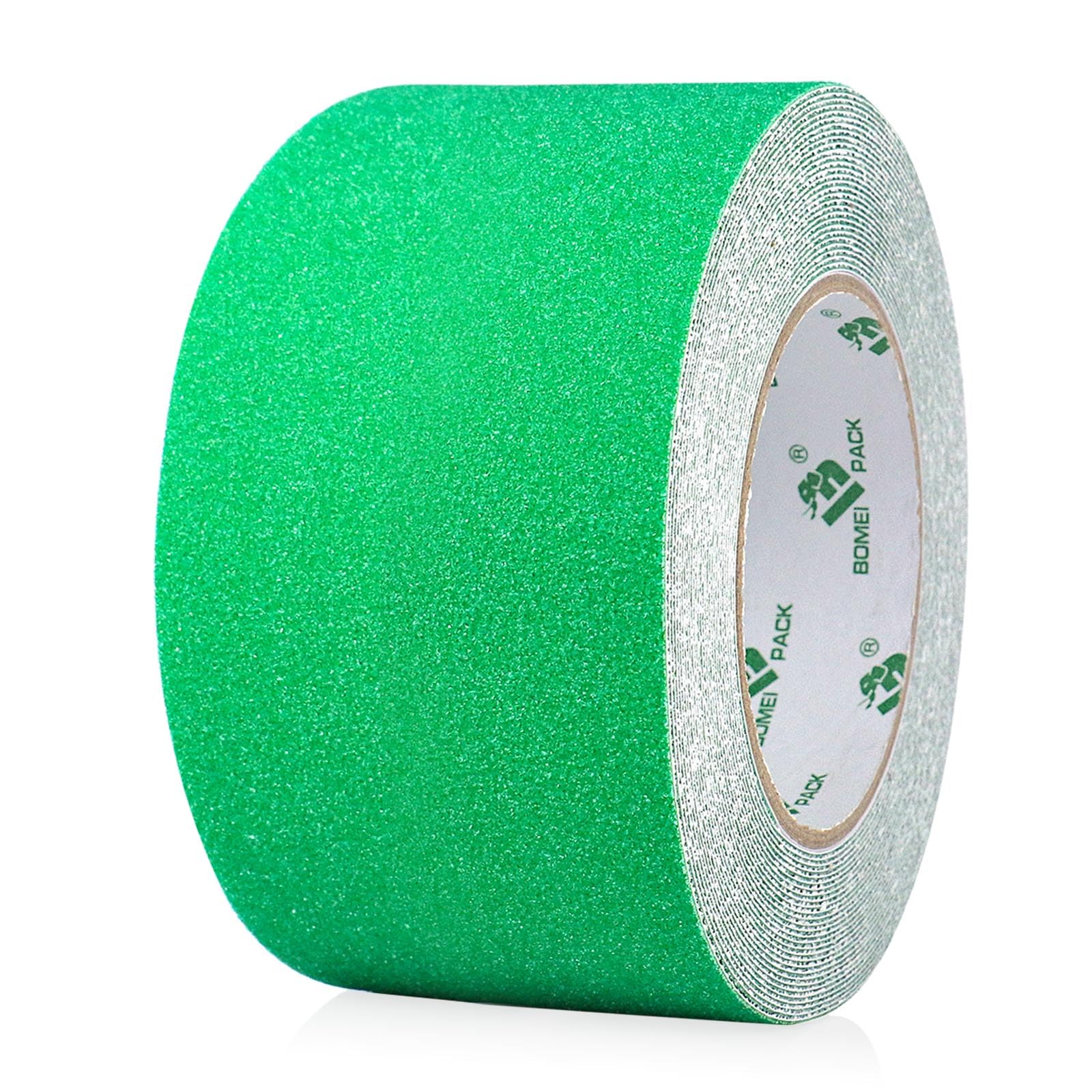 BOMEI PACK 1 Roll Green Anti Slip Tape 75mm x 10m Coloured Grip Safety Stair Treads 3 inch High Traction Strong Self Adhesive Non-slip Warning Tape