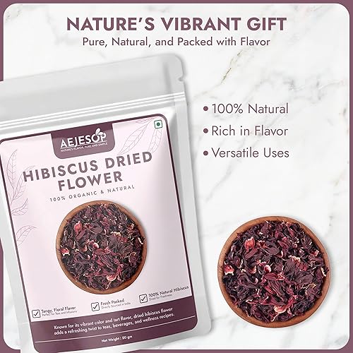 Miniatura 4 de AEJESOP Flor de hibisco (Hibiscus Sabdariffa),1.76 oz (50 g)