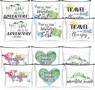 12 bolsas de viaje Adventure Awaits Makeup Ba...