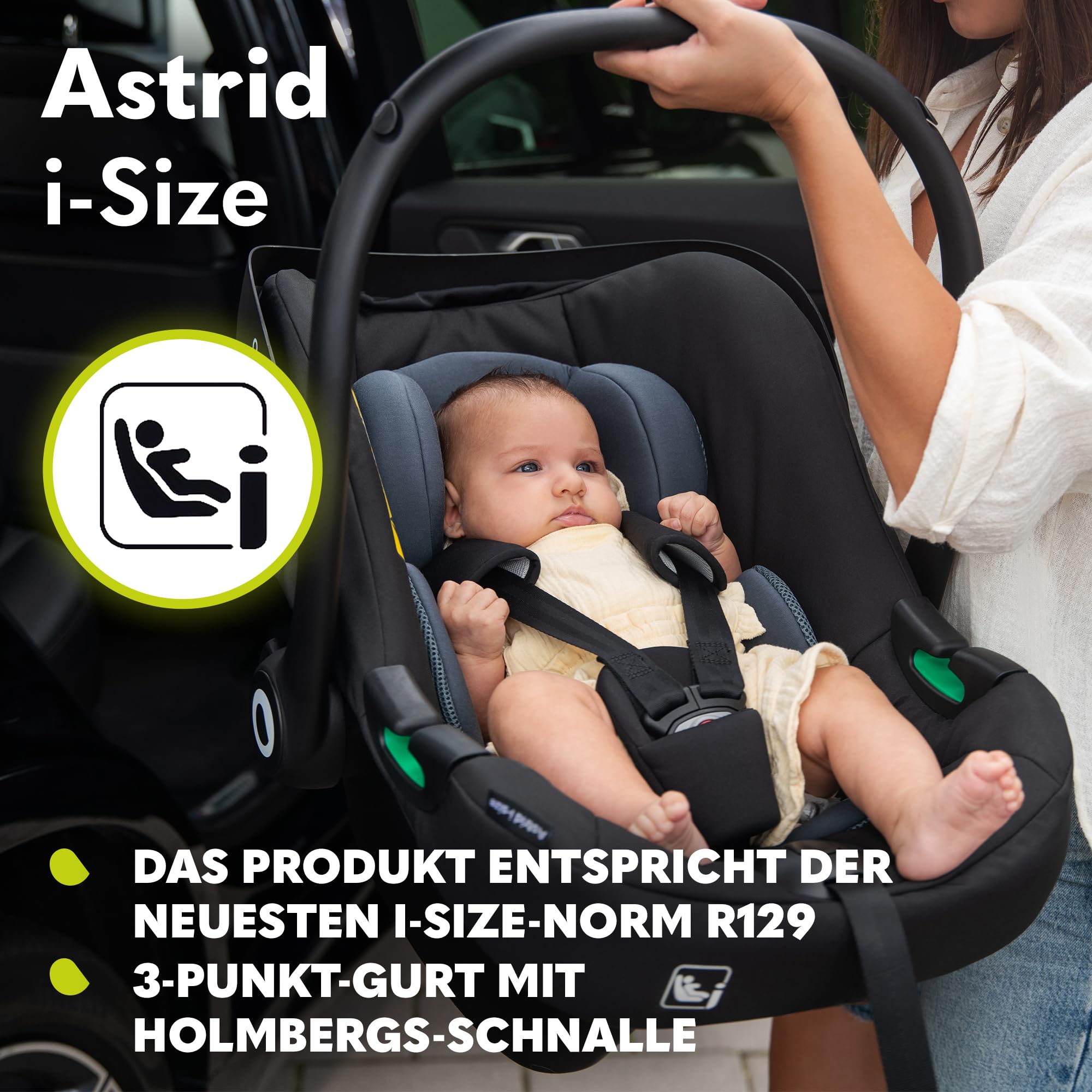 Lionelo ASTRID i-Size Baby Autositz 40-87 cm, Babyschale Gruppe 0+
