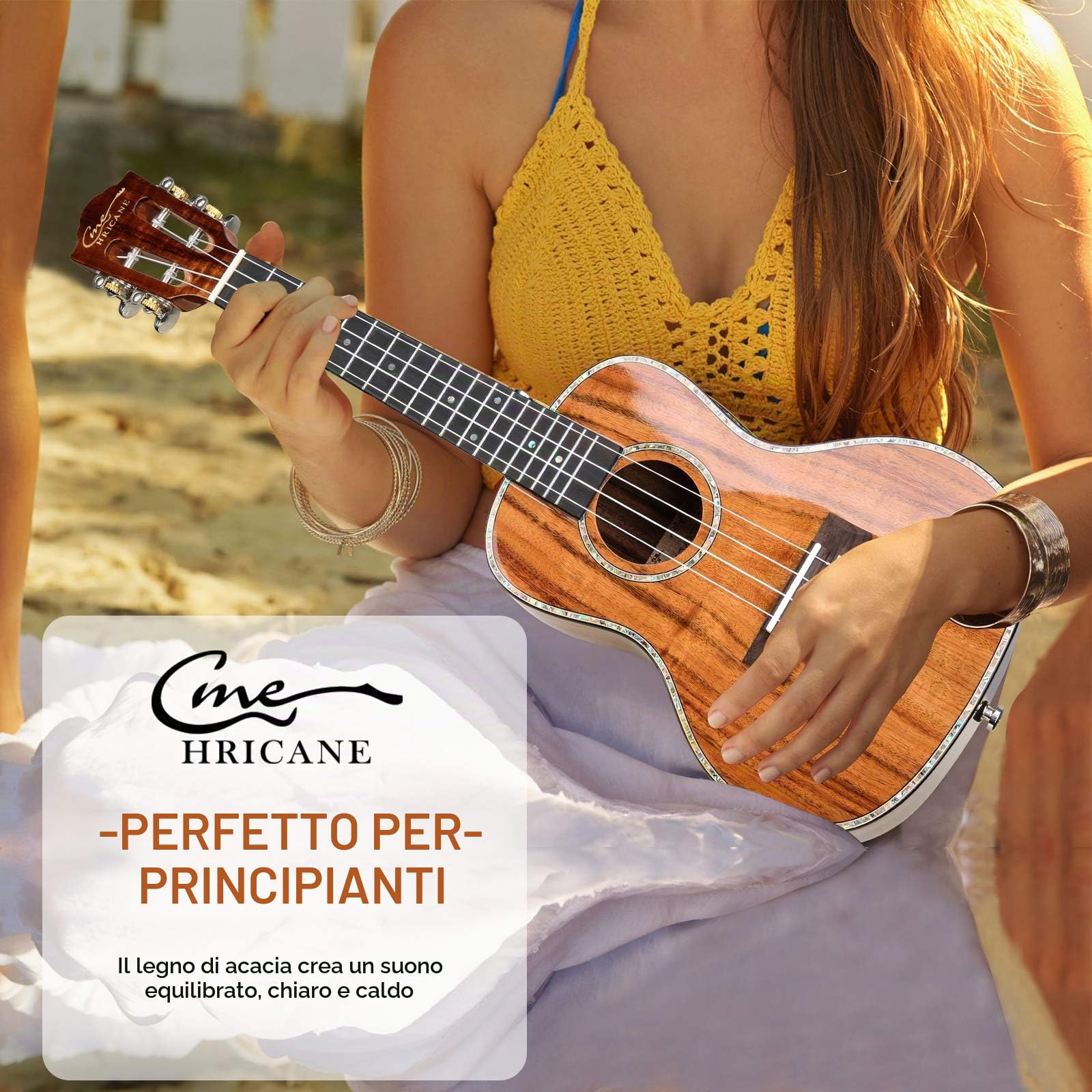 23" Ukulele da concerto professionale per principianti adulti (23 polici Acacia)