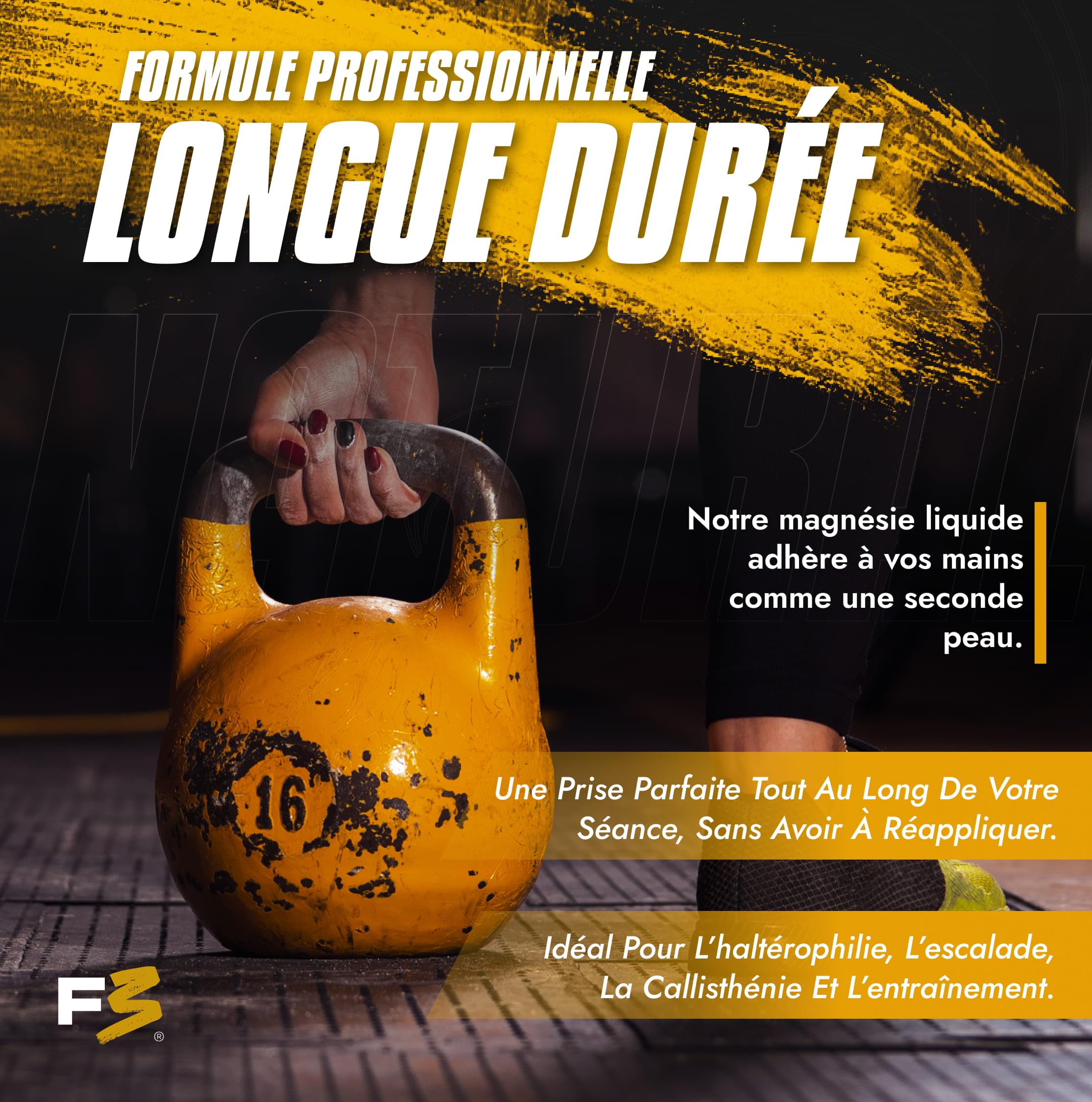 Magnesie Liquide Sport | Grip Puissant Mains Sèches - Escalade Cross Training Gymnastique Pole Dance