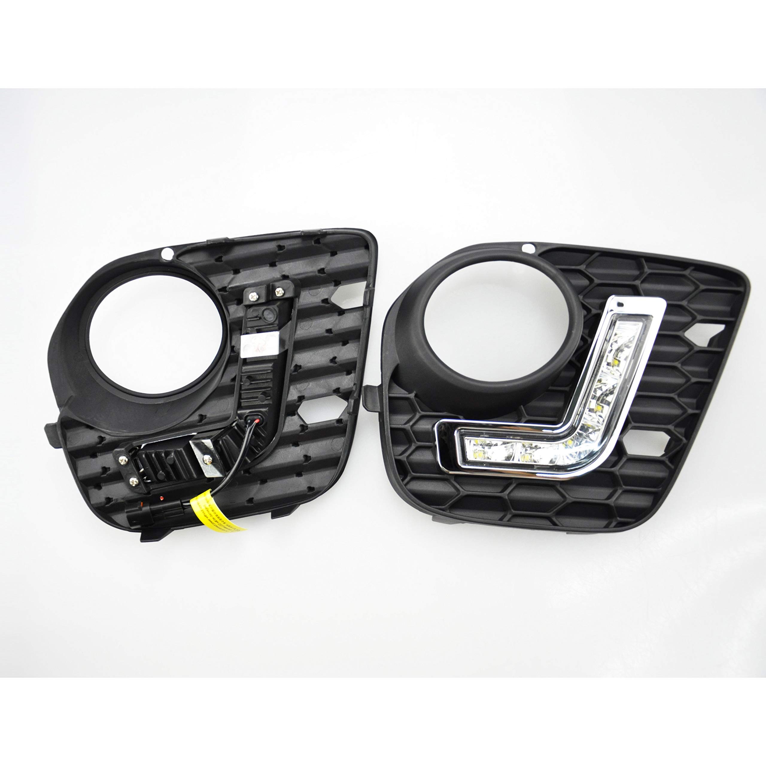 2x LED DRL TFL światła do jazdy dziennej kompatybilne z BMW X5 E70 M-Paket z osłoną przednią od Bluetech® z znakiem jakości E i homologacją