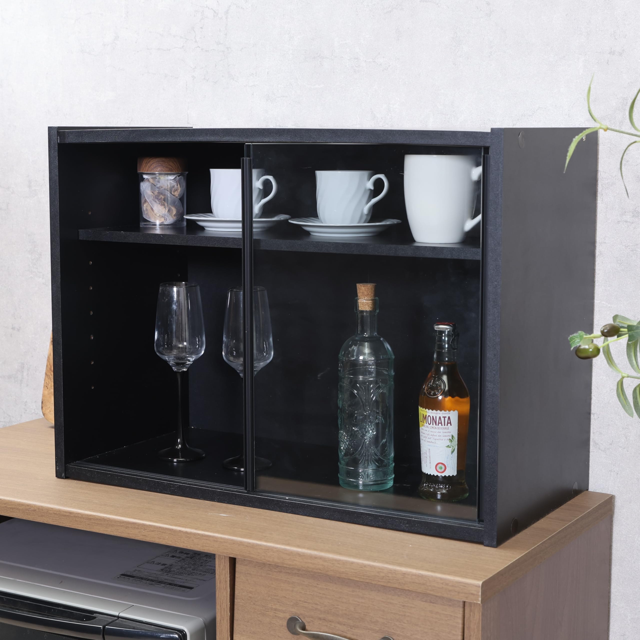 Amazon｜不二貿易 食器棚 キッチン収納 幅60×奥行29×高さ44cm