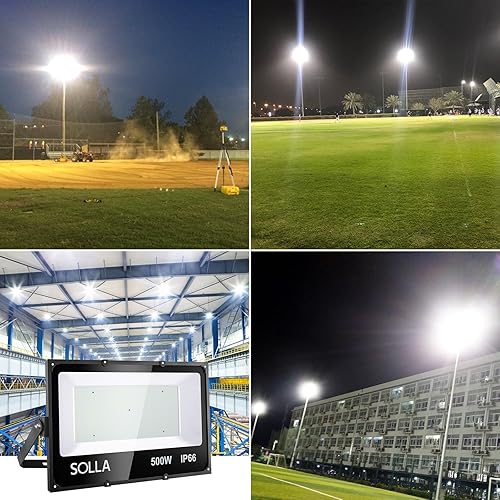 Miniatura 4 de SOLLA 500W llevó la luz de inundación, 50000lm 6000K blanco brillante estupendo de la luz del día