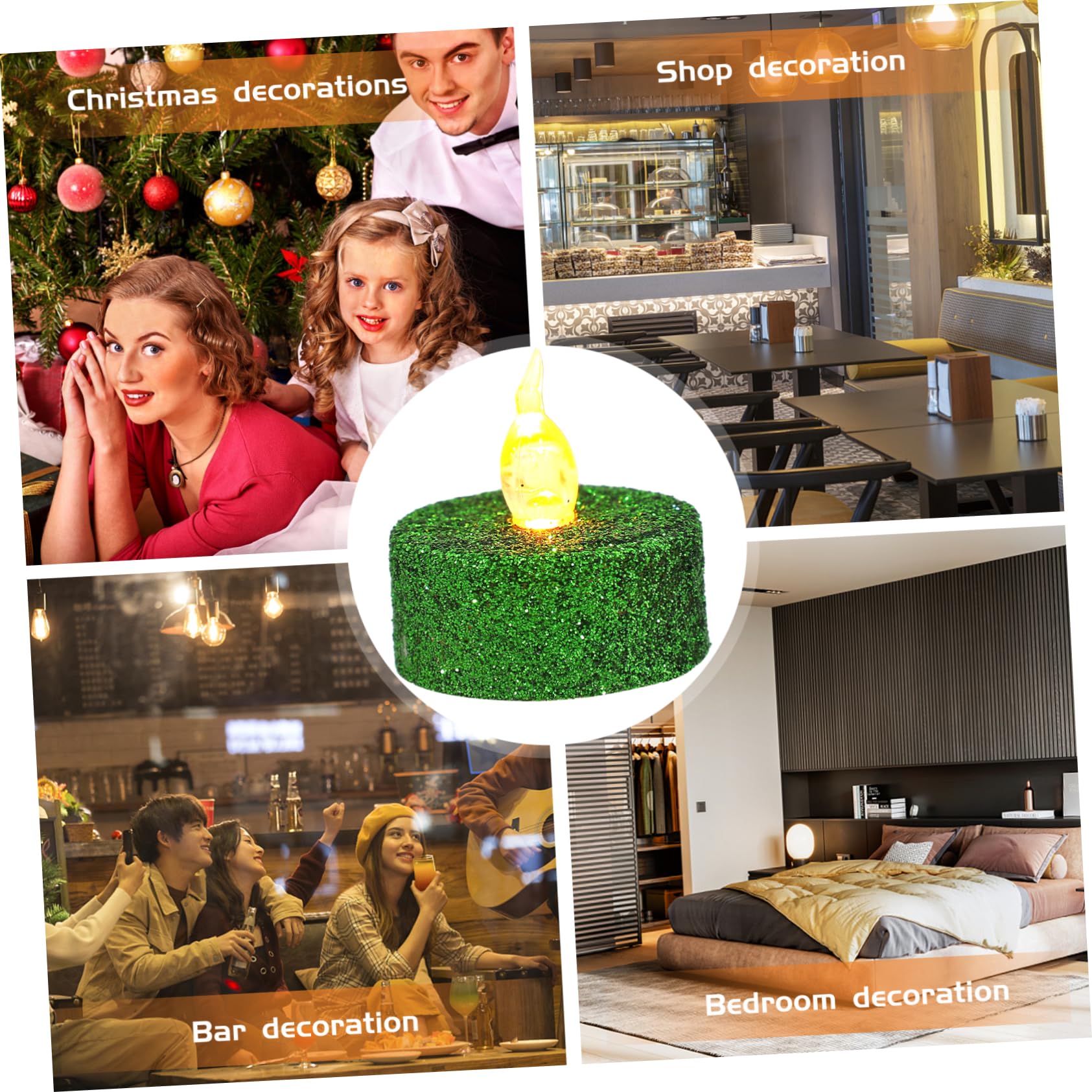VICASKY 60 Pezzi Candele LED Flameless Tealight Lampade per Decorazione Casa Fiamma Energetico e per Romantiche e Notturne