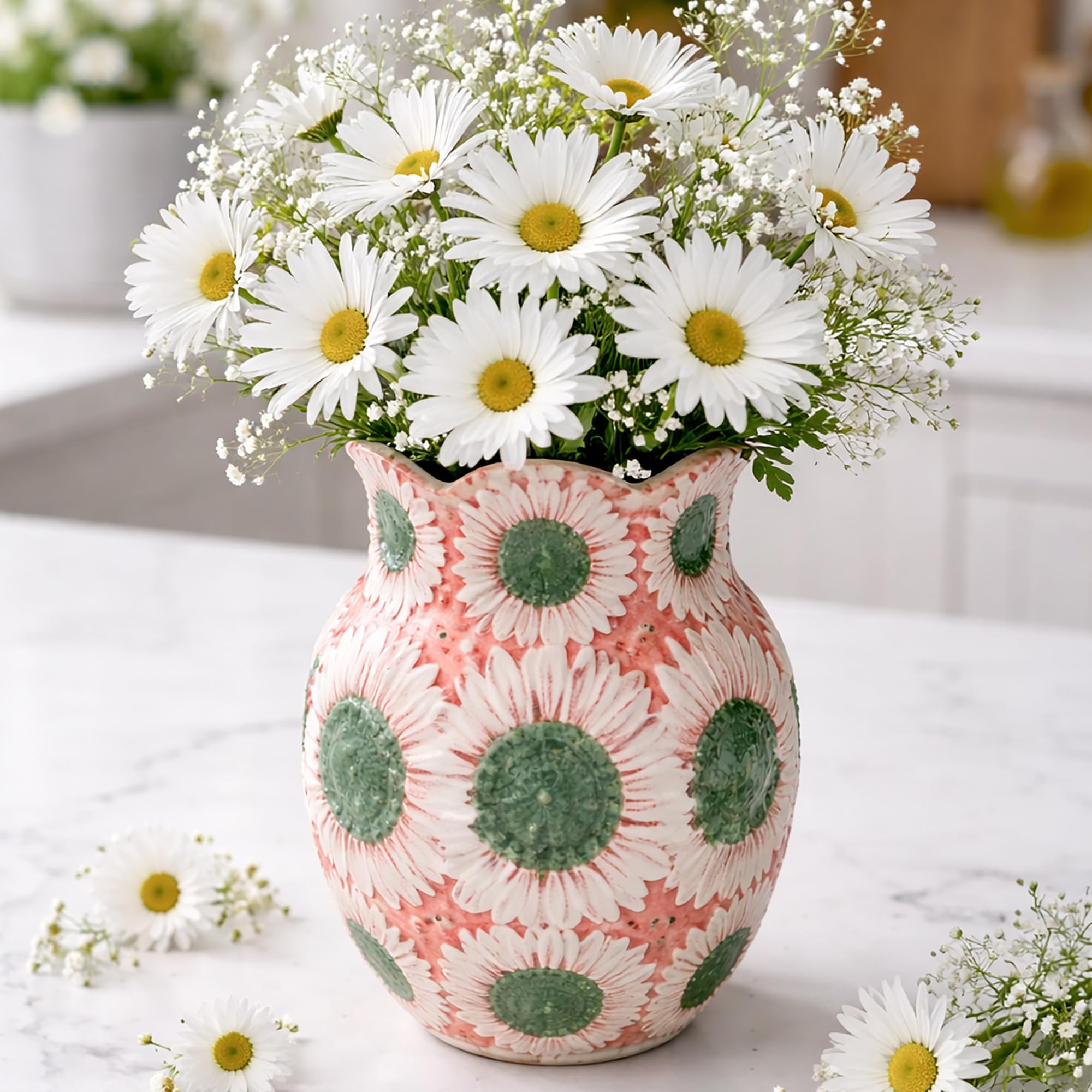 Chumbak Florentine Ceramic Vase | Citrus Collection | Handcrafted