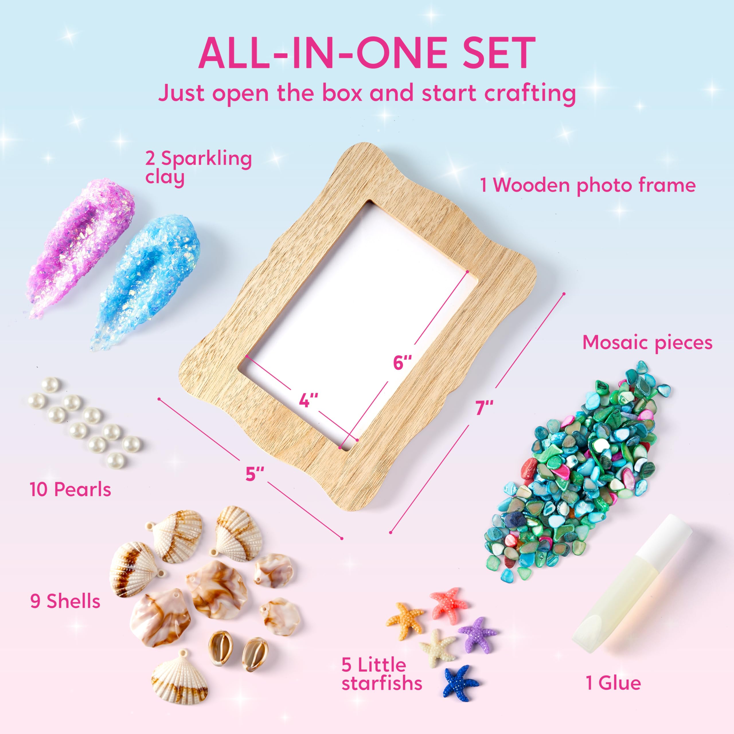 DIY Mosaic Photo Frame Craft Kit for Kids - Make Your Own! -2