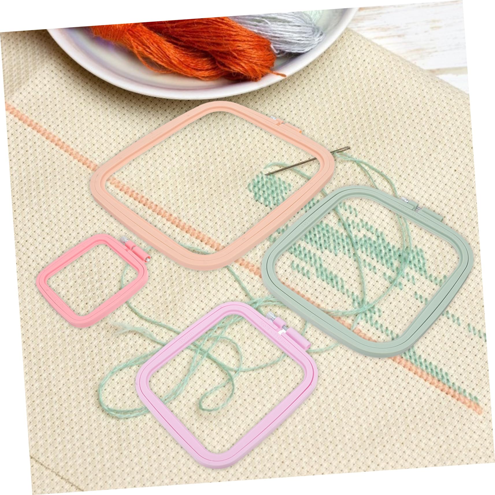ARTIBETTER 4Pieces Durable Embroidery Hoops for Needlework Cross Stitch Rings for Painting and Wall Decor Versatile Craft Sewing Tools