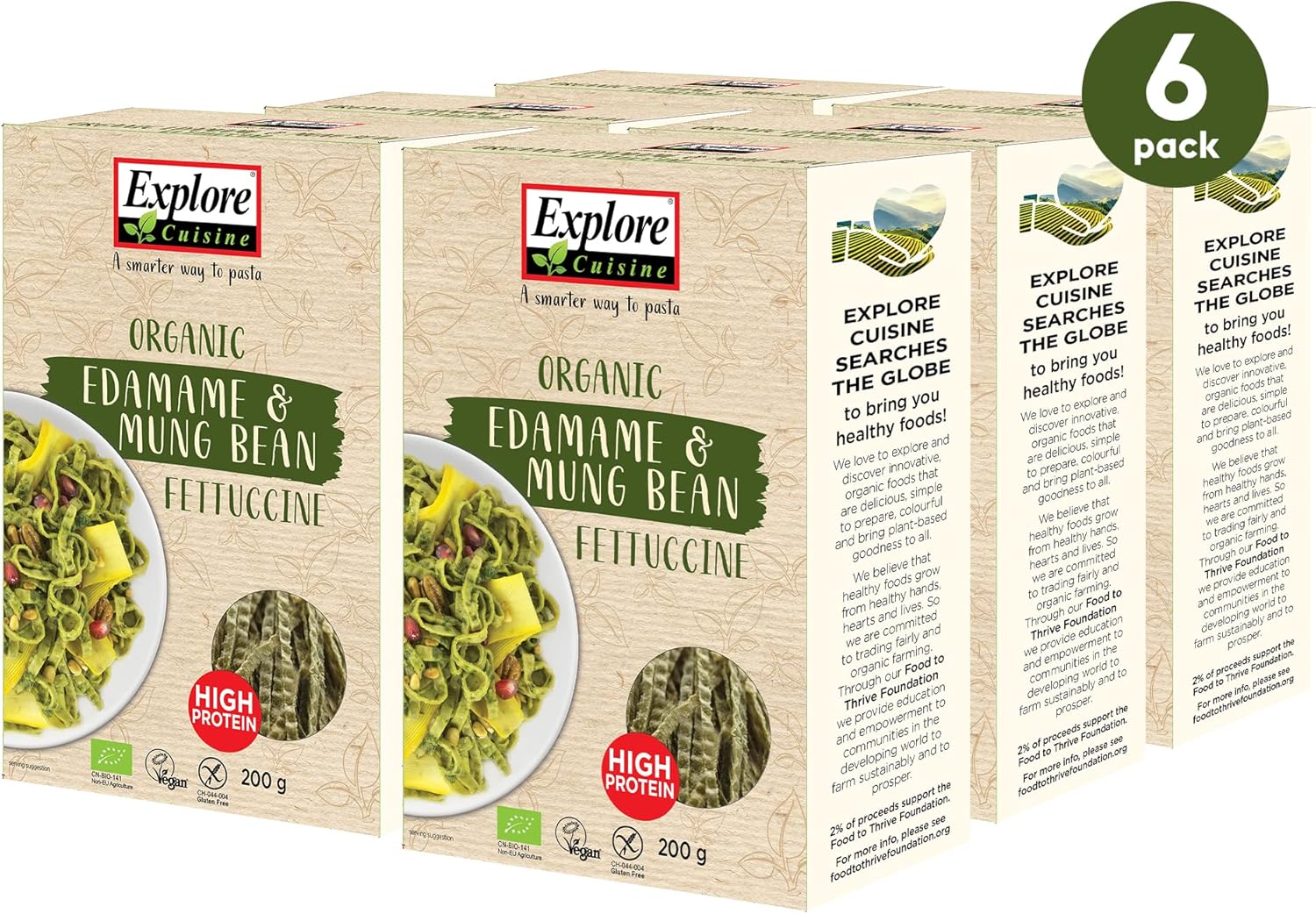 Explore Cuisine Edamame and Mung Bean Fettuccine, Delicious Low Carb