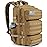 kookoomia Military Tactical Backpack 25L Day Backpack for Men Molle Army 3 Days Assault Pack Bug Out Bag Water Resistant and Heavy Duty Hiking Treeking Rucksack - Brown