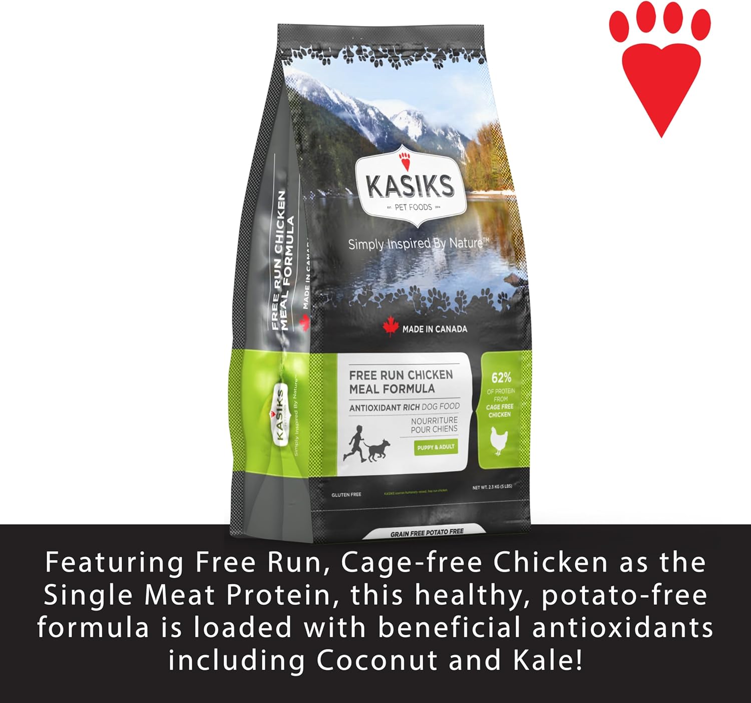 FirstMate Pet Foods Kasiks Free Run Grain Free Chicken Meal Formula Dog Food 5 Lbs