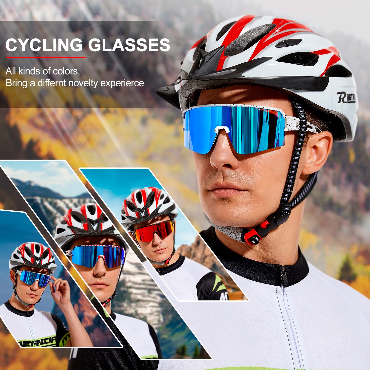 AVV Gafas de sol polarizadas para ciclismo, protección UV400, pesca, conducción, correr, béisbol, para hombres y mujeres