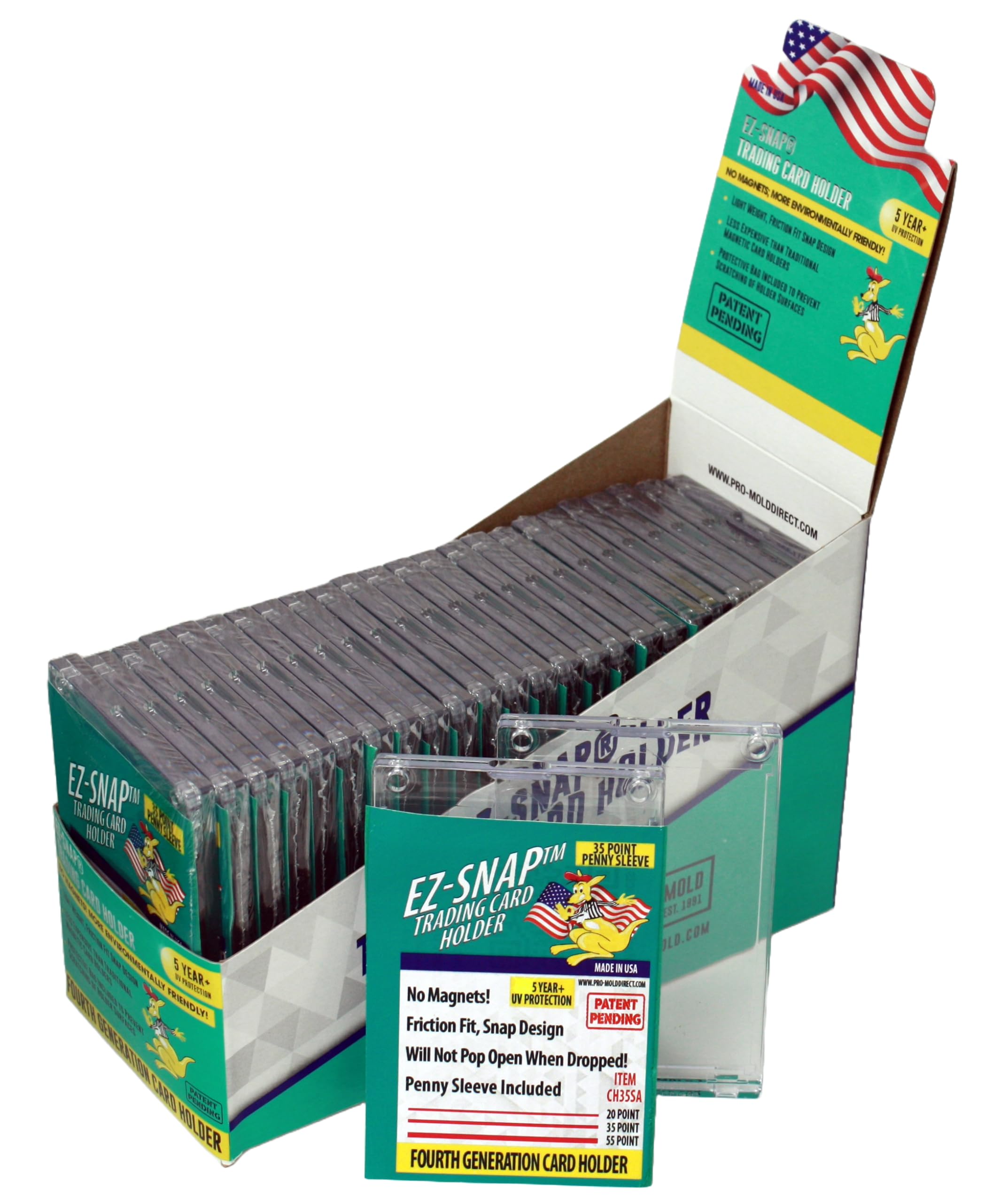 Amazon.com: Box(25) Pro-Mold 35pt. EZ-Snap Trading Card Holders