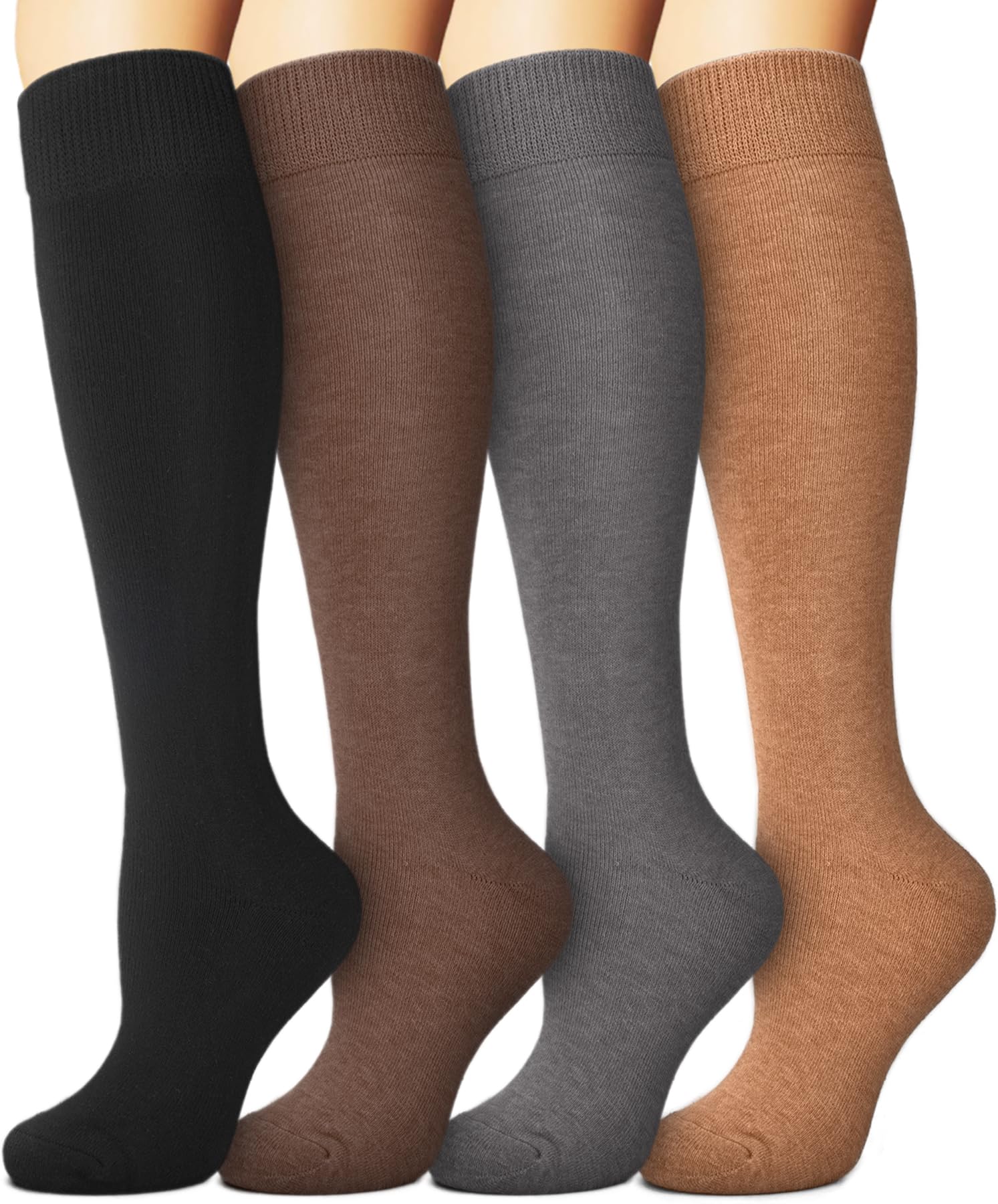 Aoliks Warm Knee High Socks for Women Cotton Thermal Socks for Hiking Skiing Winter Gifts