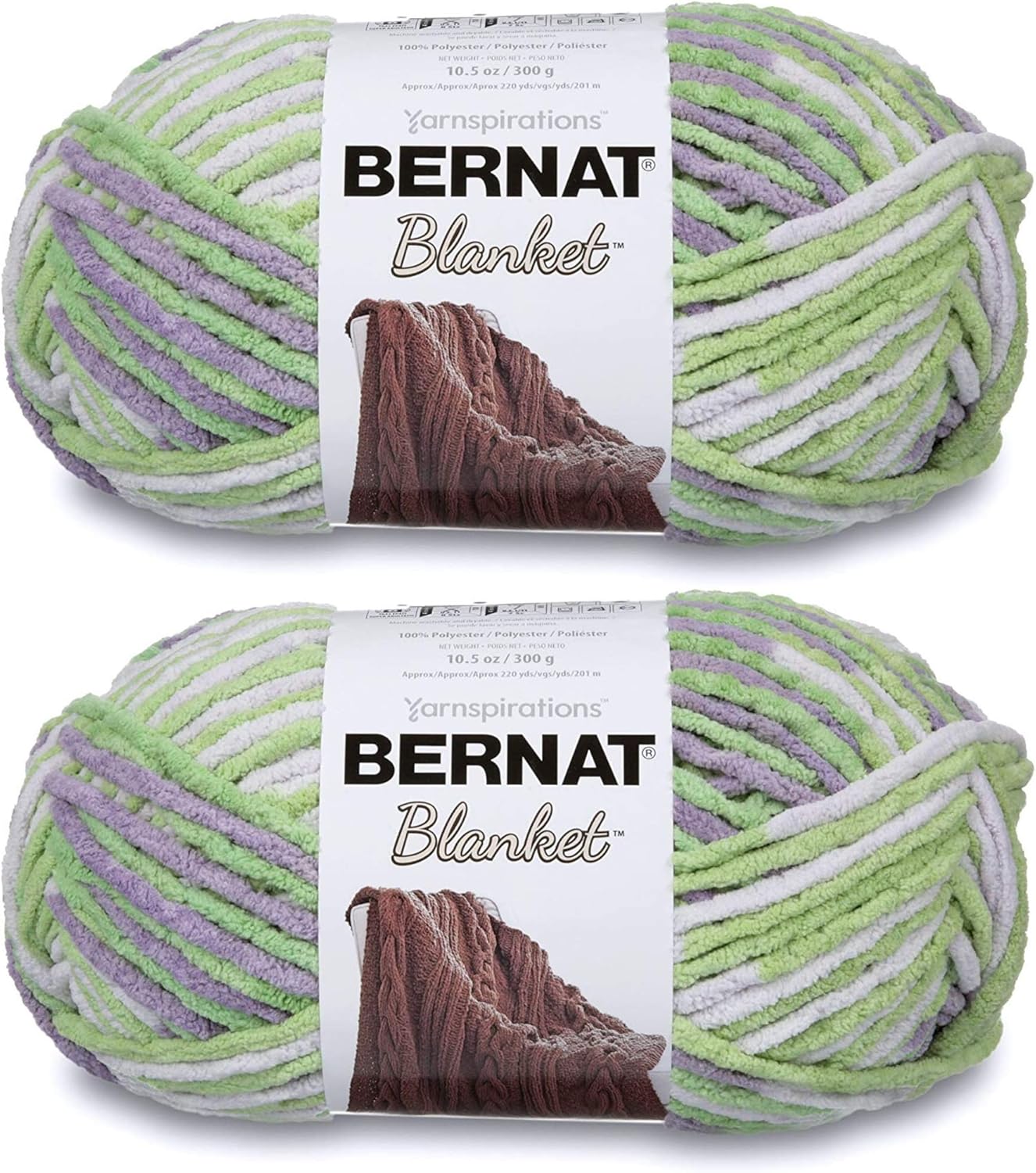 Bernat Blanket Big Ball Yarn (2-Pack) Lilac Leaf 161110-10240