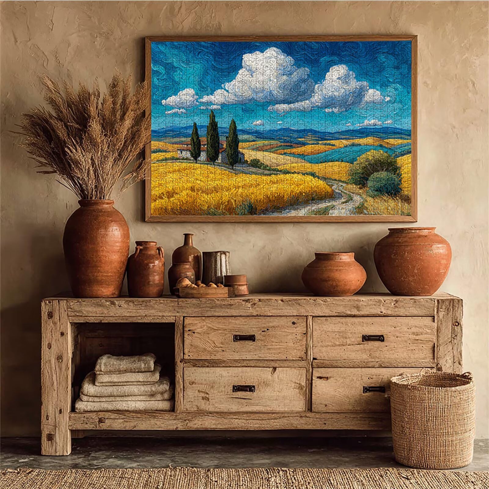 Pole Puzzle 4000 sztuk dla dorosłych, drewniane puzzle z pudełkiem 141 x 87 cm, pomysł na prezent dla kobiet, zabawne gry rodzinne, gry wyzwania, wykwintne opakowanie na prezent, wystrój domu