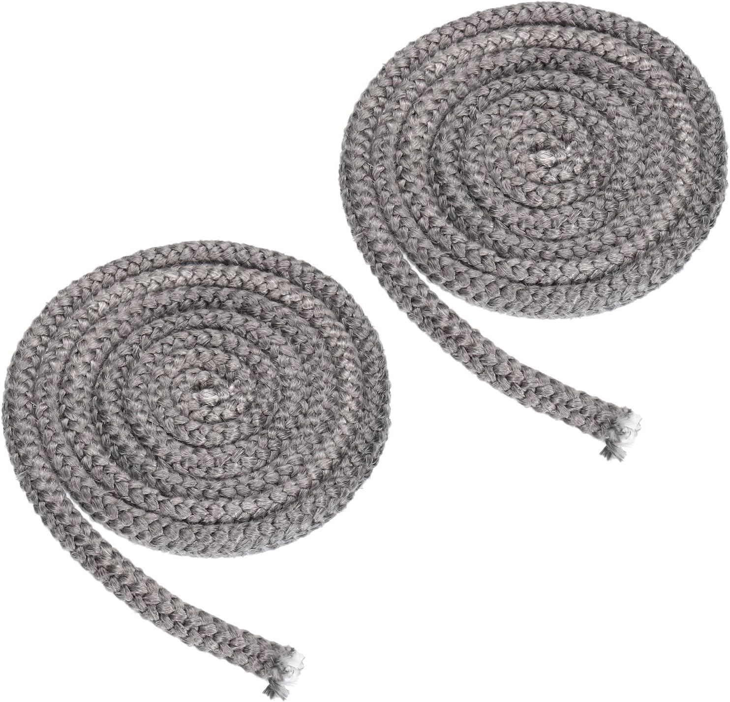 PATIKIL 9/16" x 98" Wood Stove Gasket, 2Pcs Graphite Fiberglass Round High-Temperature Resistance Seal Rope Replacement for Stoves Fireplace Door, Black